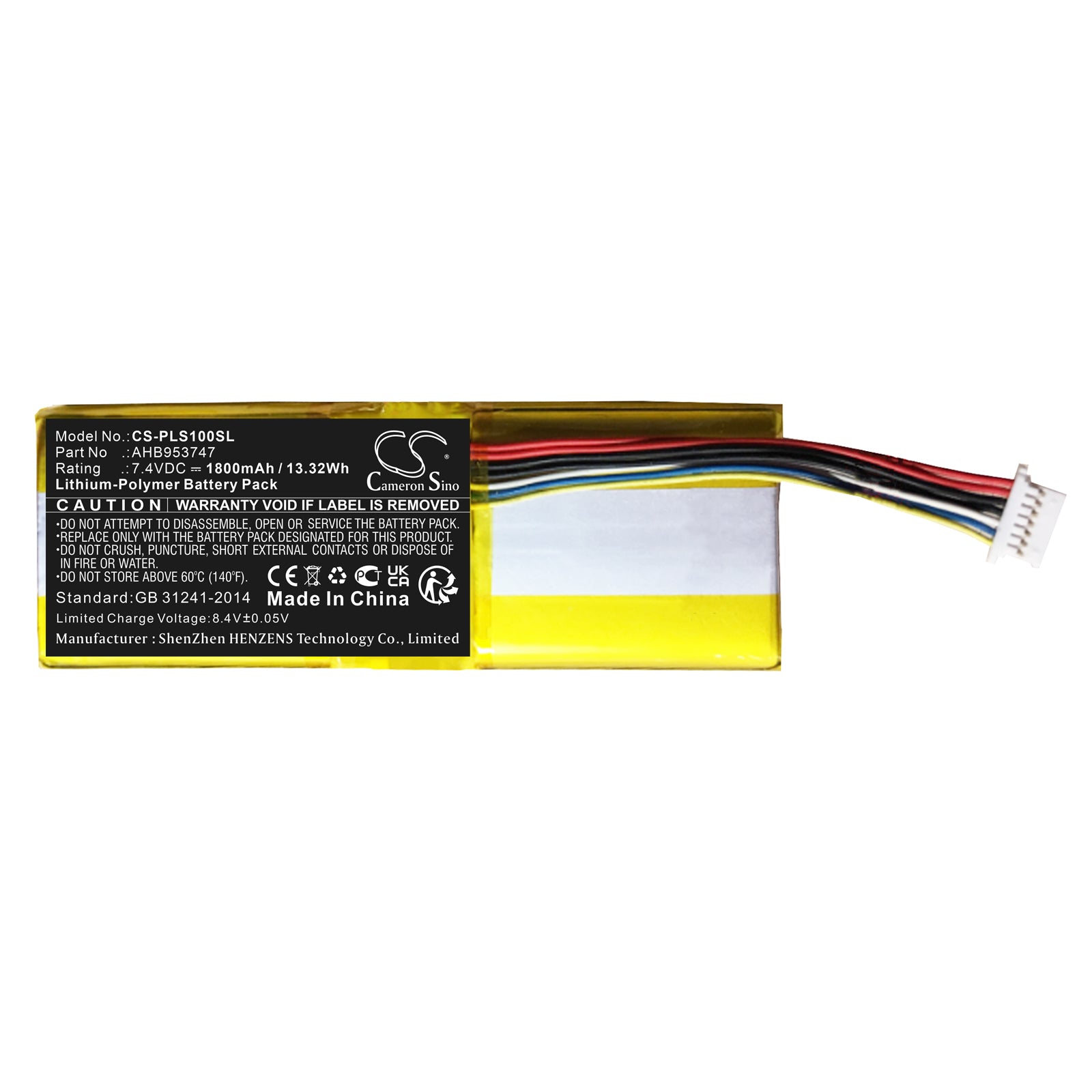 Li-Polymer, Camera Battery fits Polaroid Socialmatic Instagram, 7.4V, 1800mAh Camera Cameron Sino Technology Limited