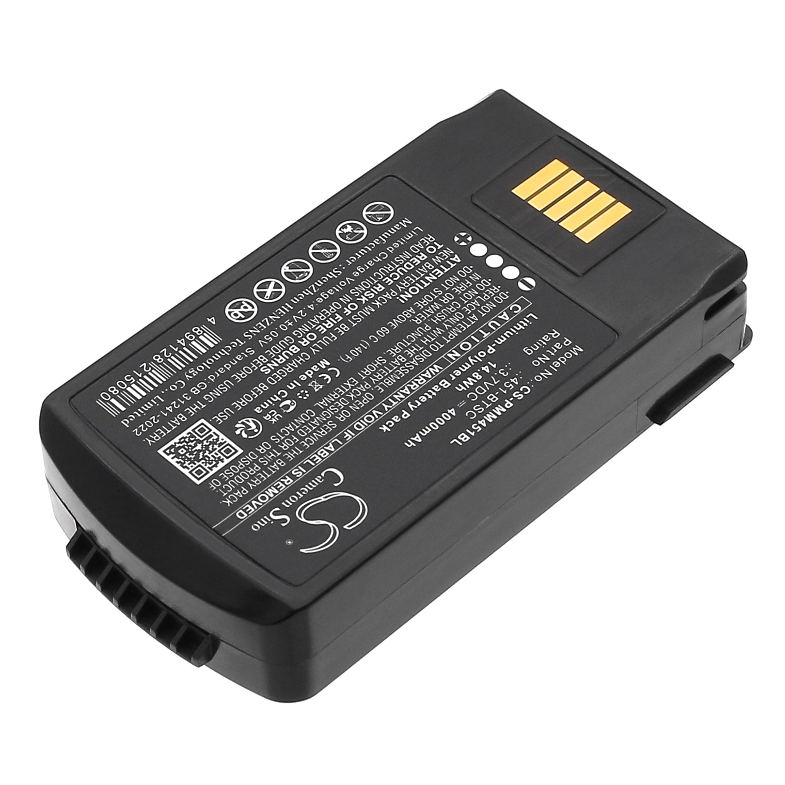 3.7V, Li-Polymer, 4000mAh, Battery fits Point Mobile PM451, PM452, 14.8Wh Barcode Scanner Cameron Sino Technology Limited