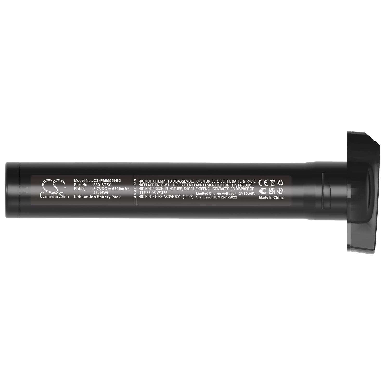 3.7V, Li-ion, 6800mAh, Battery fits Point Mobile PM550, 25.16Wh Barcode Scanner Cameron Sino Technology Limited