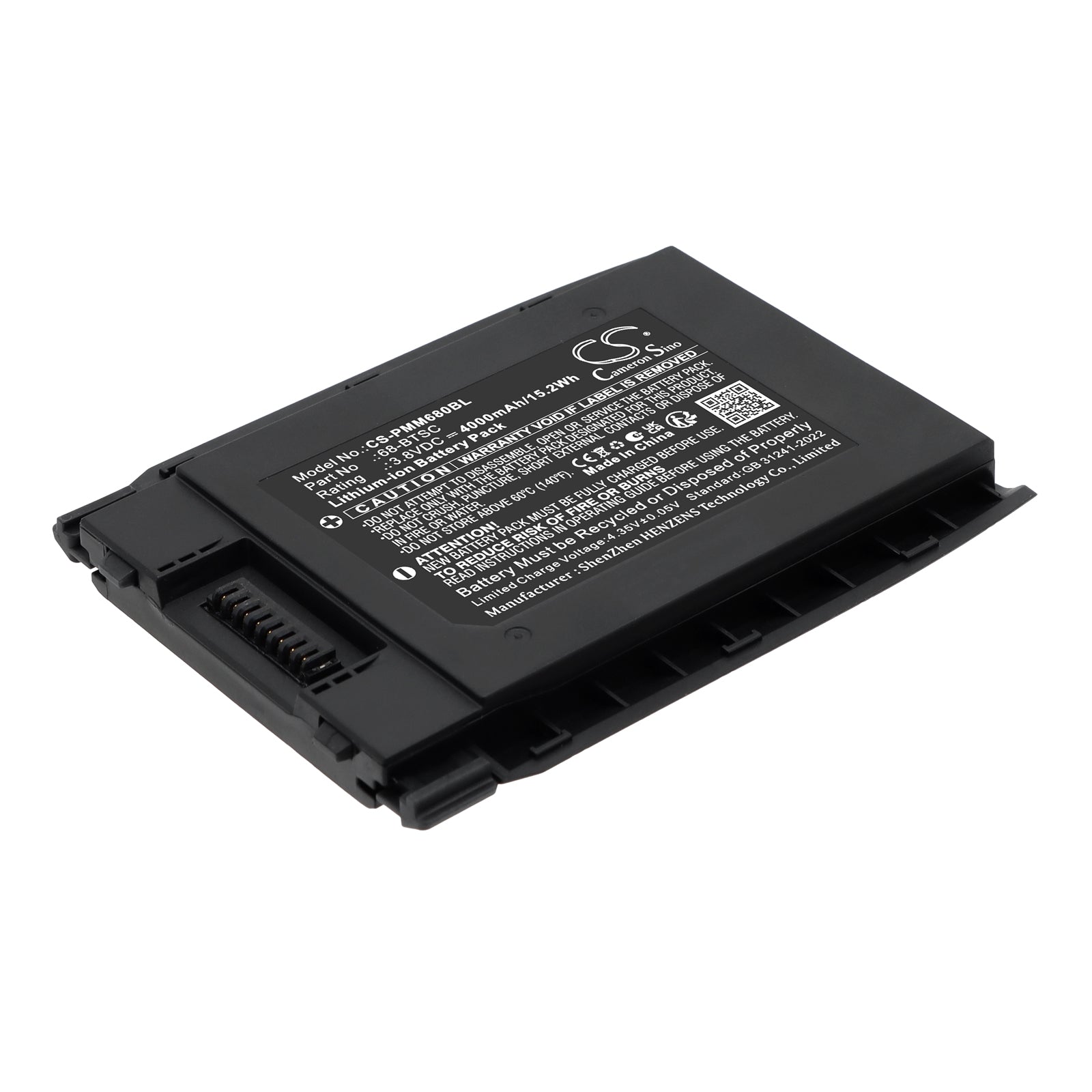 3.8V, Li-ion, 4000mAh, Battery fits Point Mobile PM86, 15.2Wh Barcode Scanner Cameron Sino Technology Limited