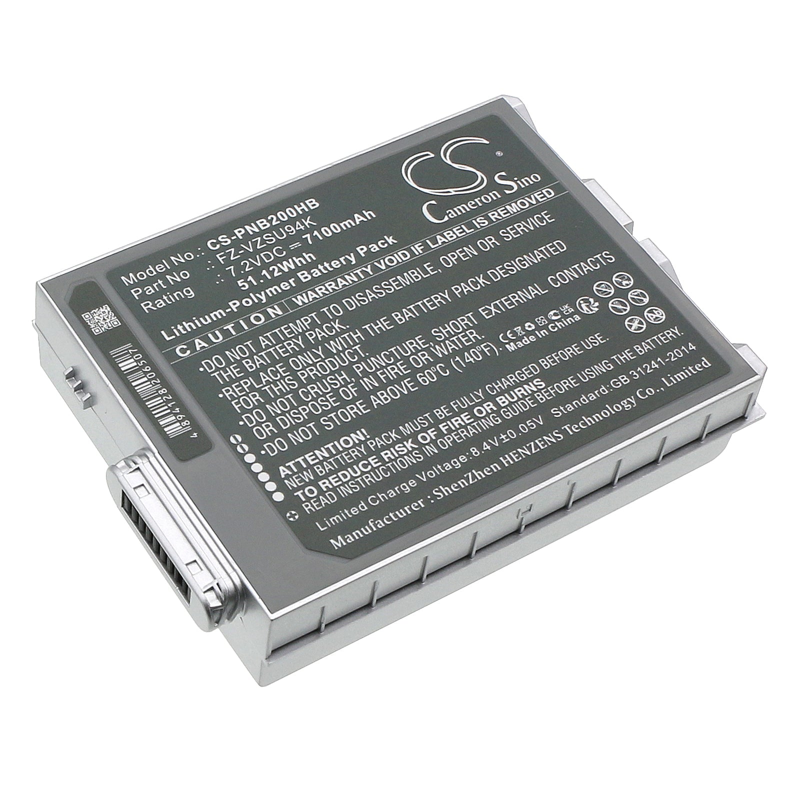 Li-Polymer, Notebook, Laptop Battery fits Panasonic Fz-b2, Fz-m1, 7.2V, 7100mAh Notebook, Laptop Cameron Sino Technology Limited