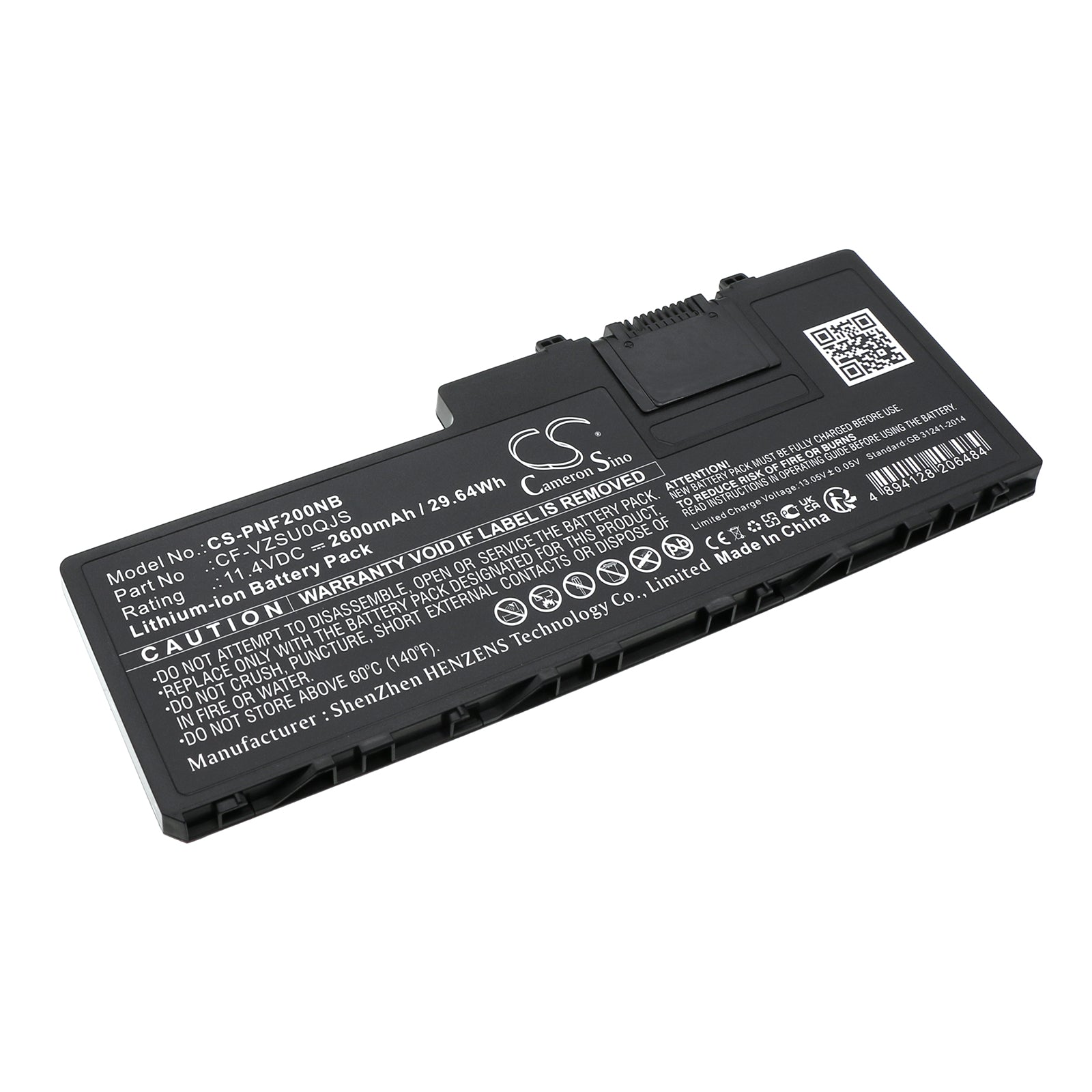 Li-ion, Notebook, Laptop Battery fits Panasonic Cf-vek2, Toughbook Cf-20, 11.4V, 2600mAh Notebook, Laptop Cameron Sino Technology Limited