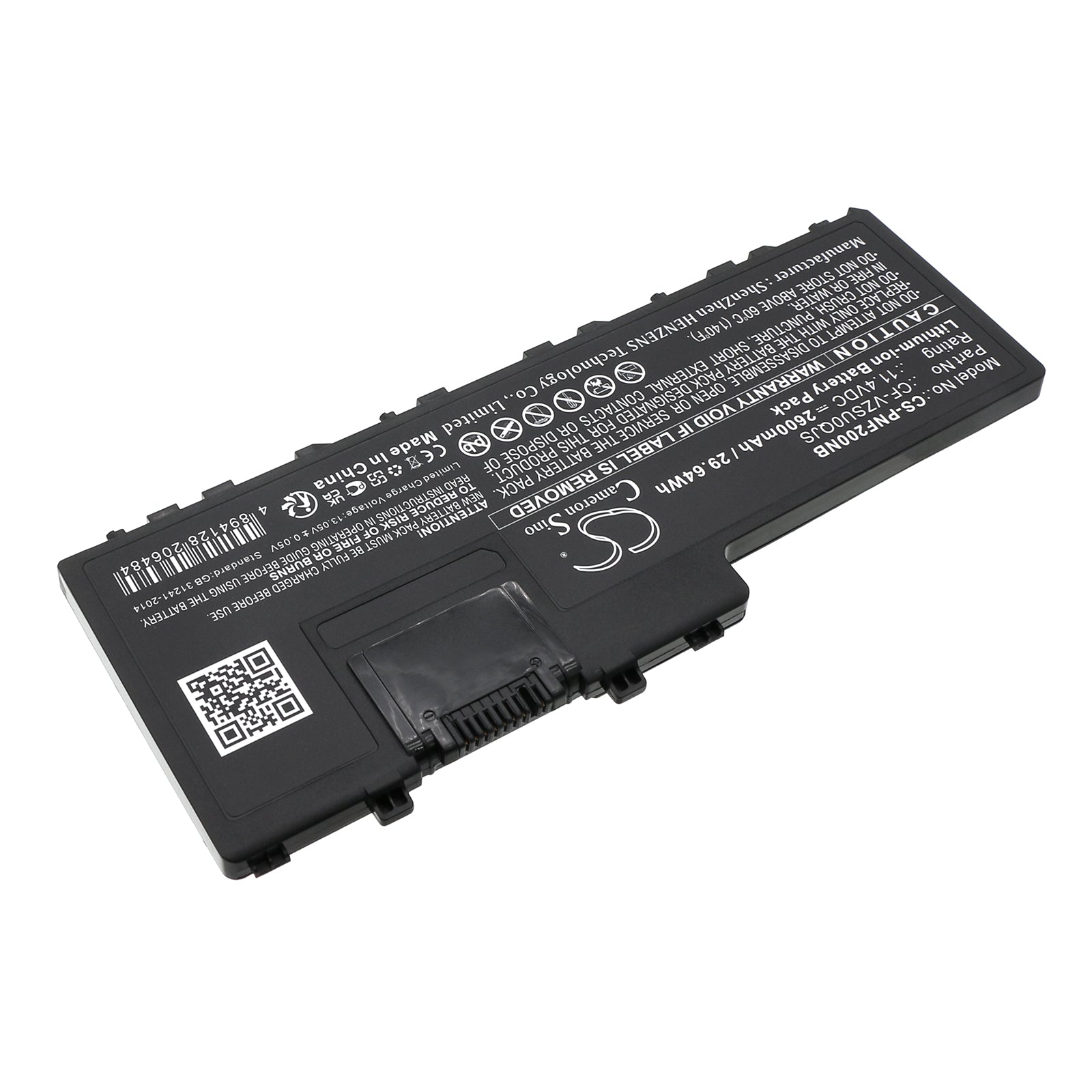 Li-ion, Notebook, Laptop Battery fits Panasonic Cf-vek2, Toughbook Cf-20, 11.4V, 2600mAh Notebook, Laptop Cameron Sino Technology Limited