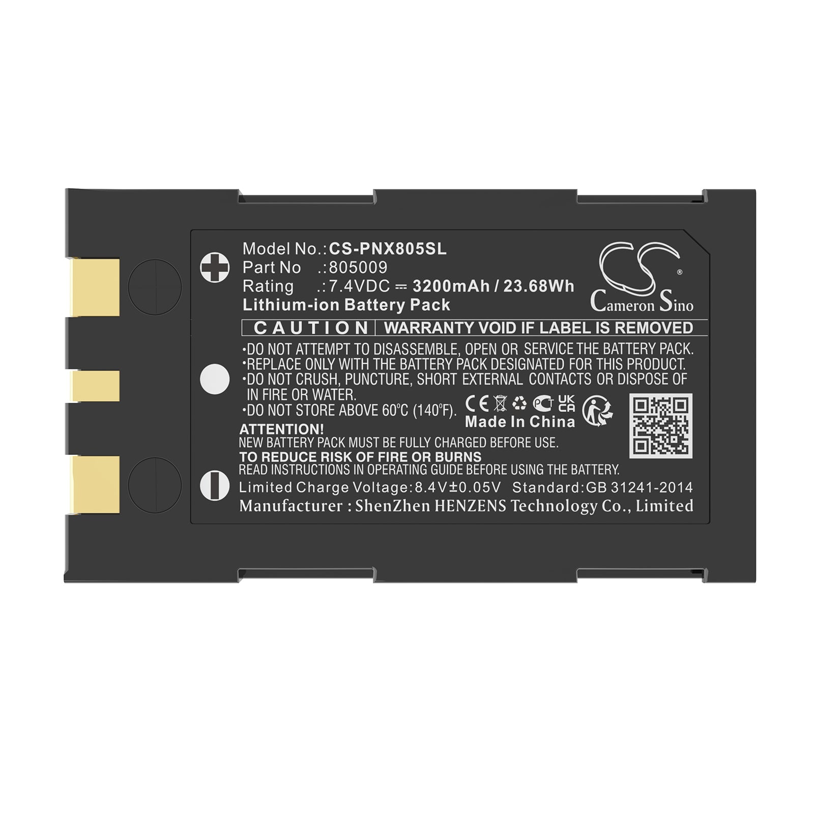 7.4V, Li-ion, 3200mAh, Battery fits Phoenix Contact ThermoFOX, Thermomark GO, 23.68Wh Portable Printer Cameron Sino Technology Limited