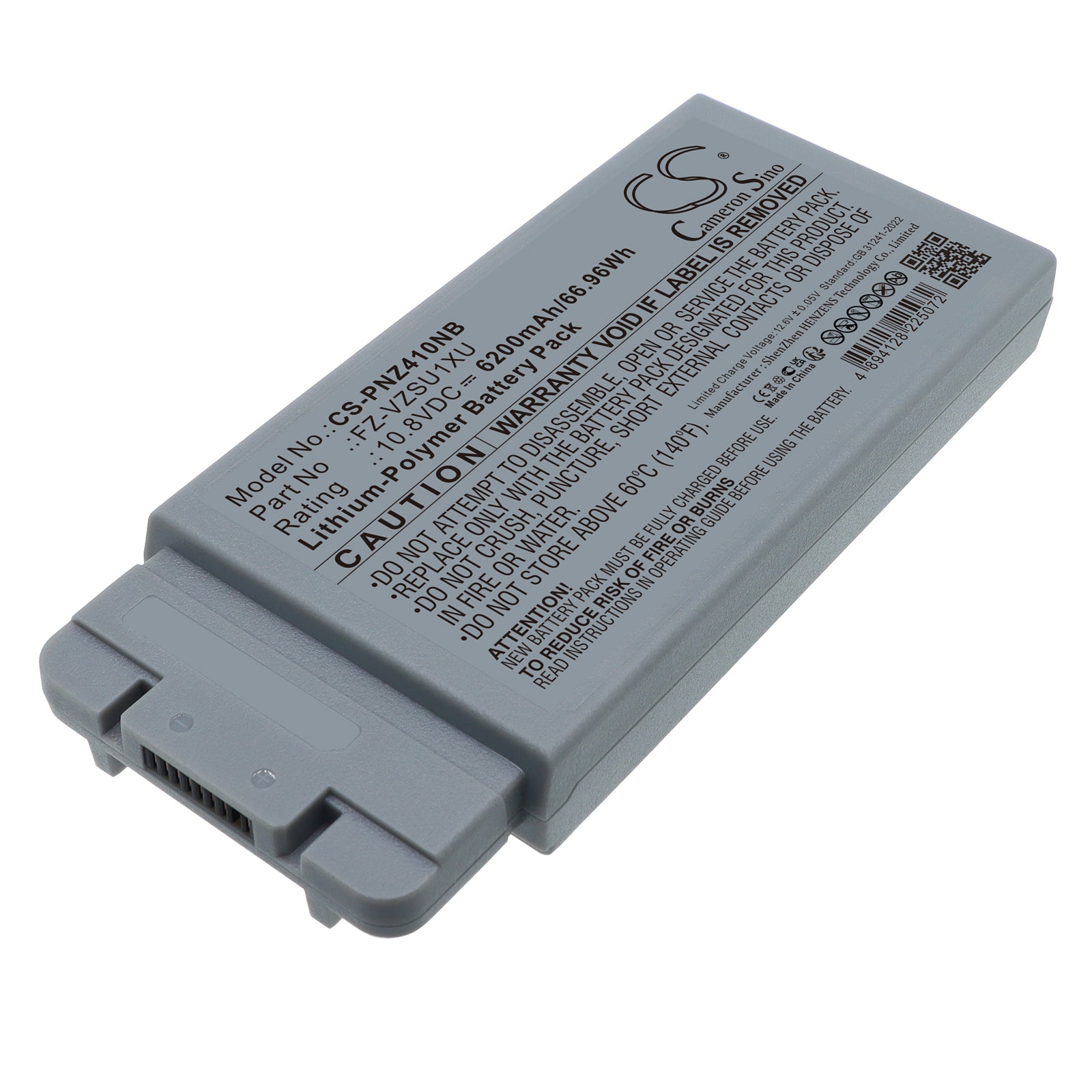 10.8V, Li-Polymer, 6200mAh, Battery fits Panasonic FZ-40ABAACAJ, FZ-40ABAAXAJ, 66.96Wh Notebook, Laptop Cameron Sino Technology Limited