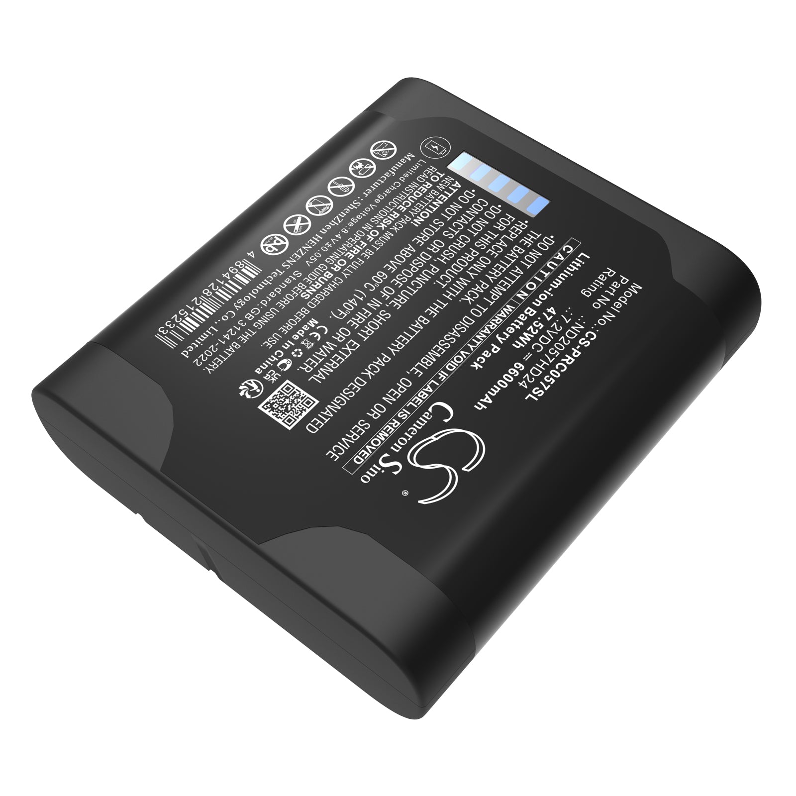 7.2V, Li-ion, 6600mAh, Battery fits Siglent SHS800X HANDHELD DIGITAL OSCILLOSCOPE | Panametrics PT900, 47.52Wh Equipment, Survey, Test Cameron Sino Technology Limited