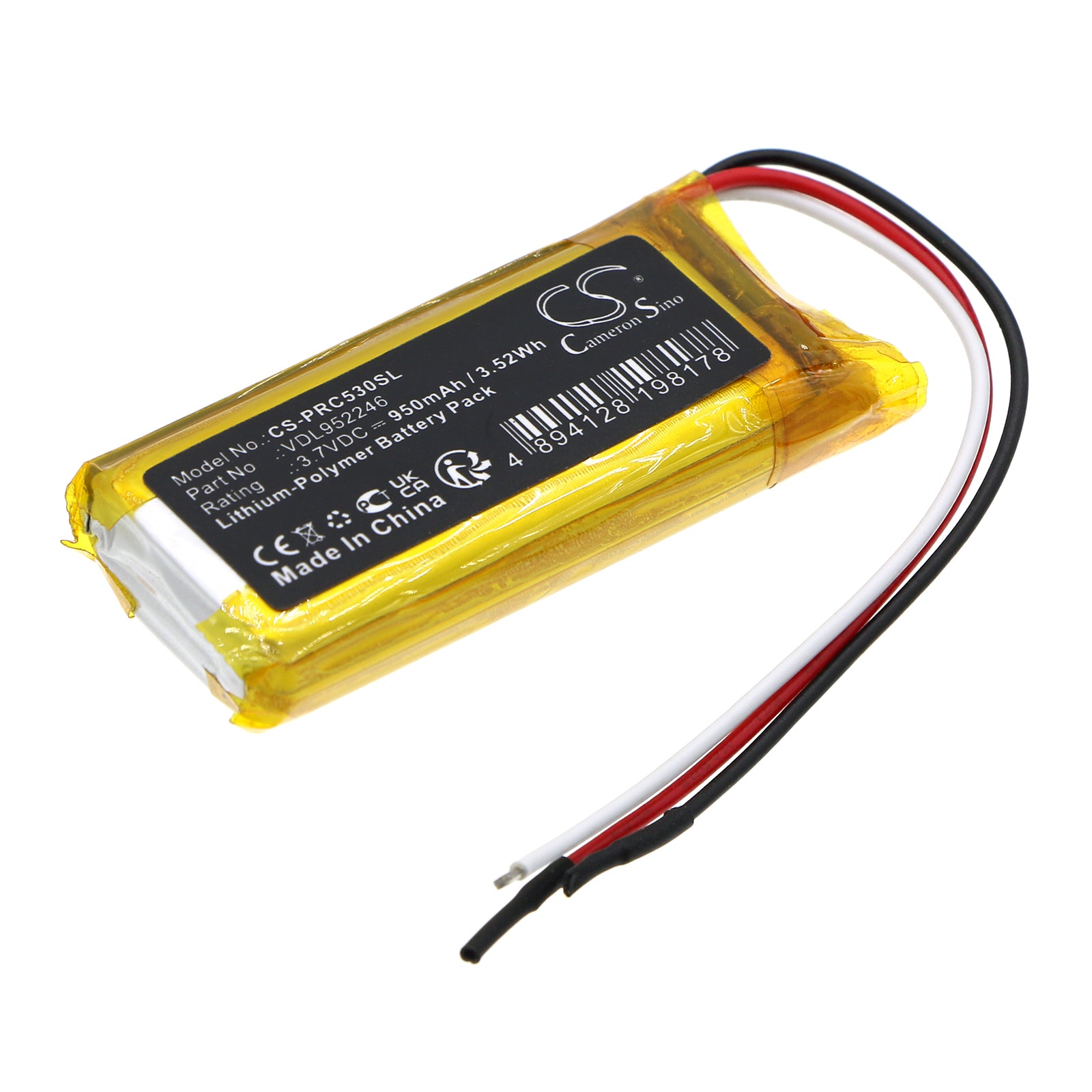 Li-Polymer, Speaker Battery fits Poly Calisto 5300, Plantronics Poly Calisto 5300, 3.7V, 950mAh Speaker Cameron Sino Technology Limited