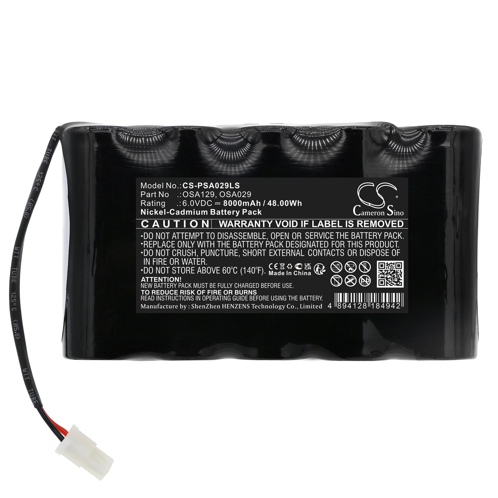 Ni-CD, Emergency Lighting Battery fits Powersonic A13146-4, 6.0V, 8000mAh Emergency Lighting Cameron Sino Technology Limited