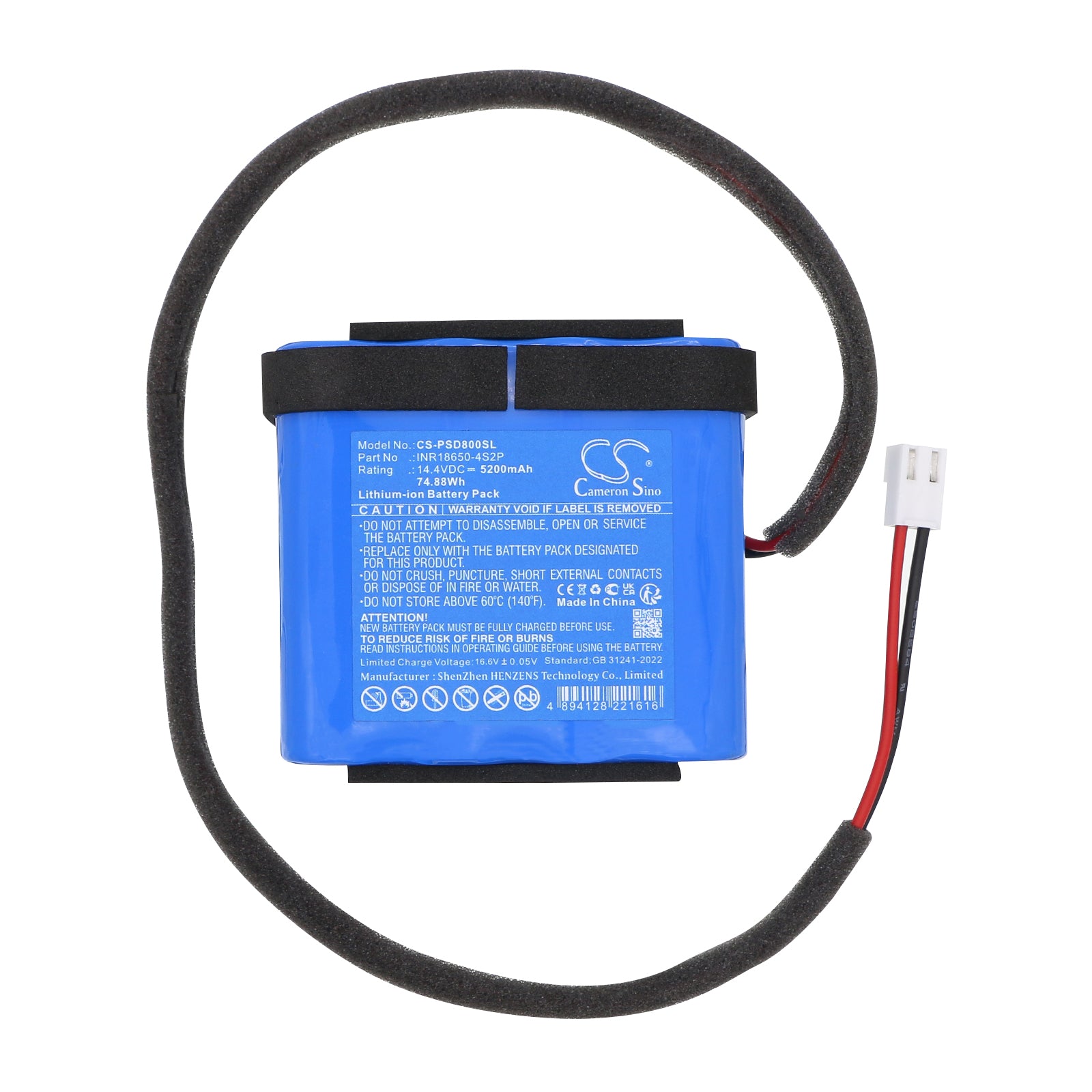 14.4V, Li-ion, 5200mAh, Battery fits Philips SD80, SD80 Outdoor speaker, 74.88Wh Speaker Cameron Sino Technology Limited