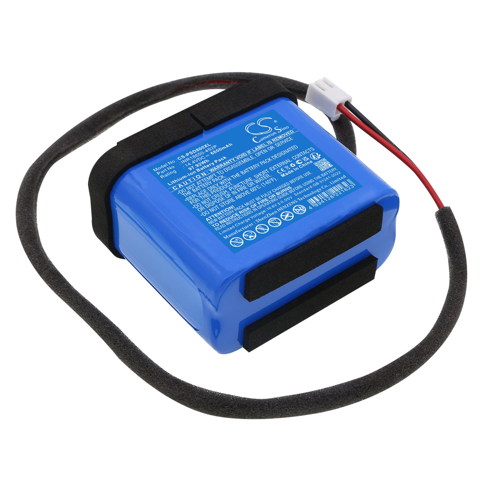 14.4V, Li-ion, 6800mAh, Battery fits Philips SD80, SD80 Outdoor speaker, 97.92Wh Speaker Cameron Sino Technology Limited