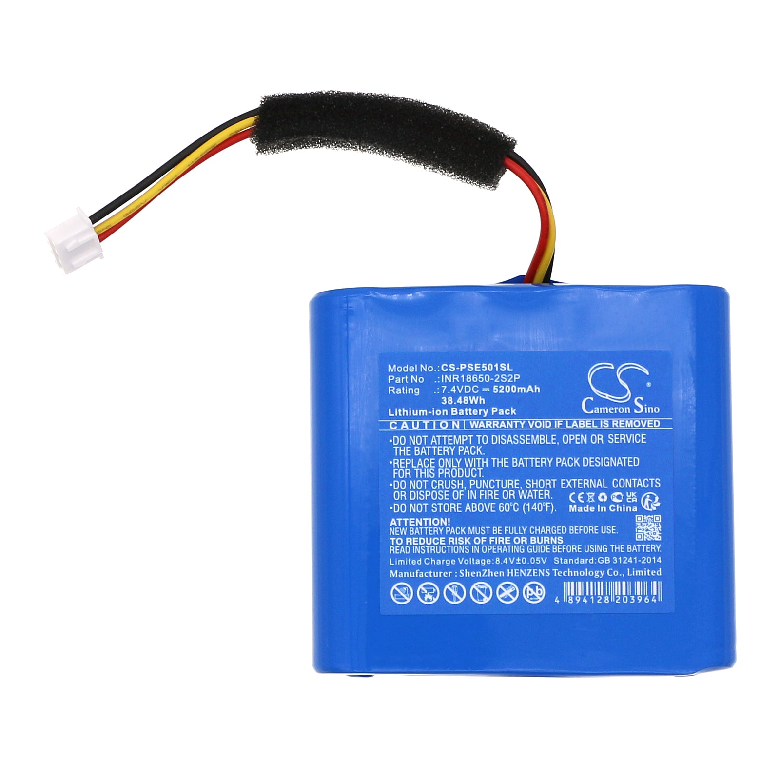 Li-ion, Speaker Battery fits Philips Pse0501, Pse0501/00, 7.4V, 5200mAh Speaker Cameron Sino Technology Limited