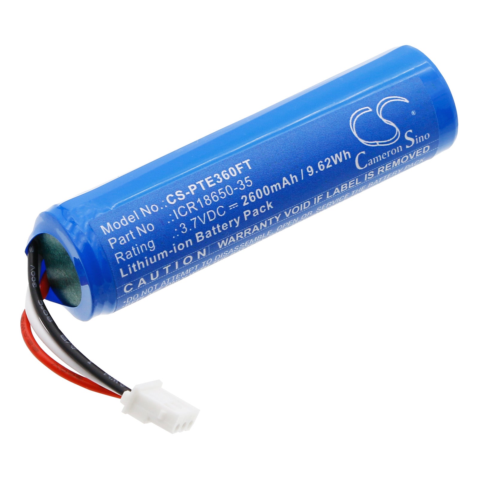 3.7V, Li-ion, 2600mAh, Battery fits Petzl E36NAO, Nao, 9.62Wh Flashlight Cameron Sino Technology Limited