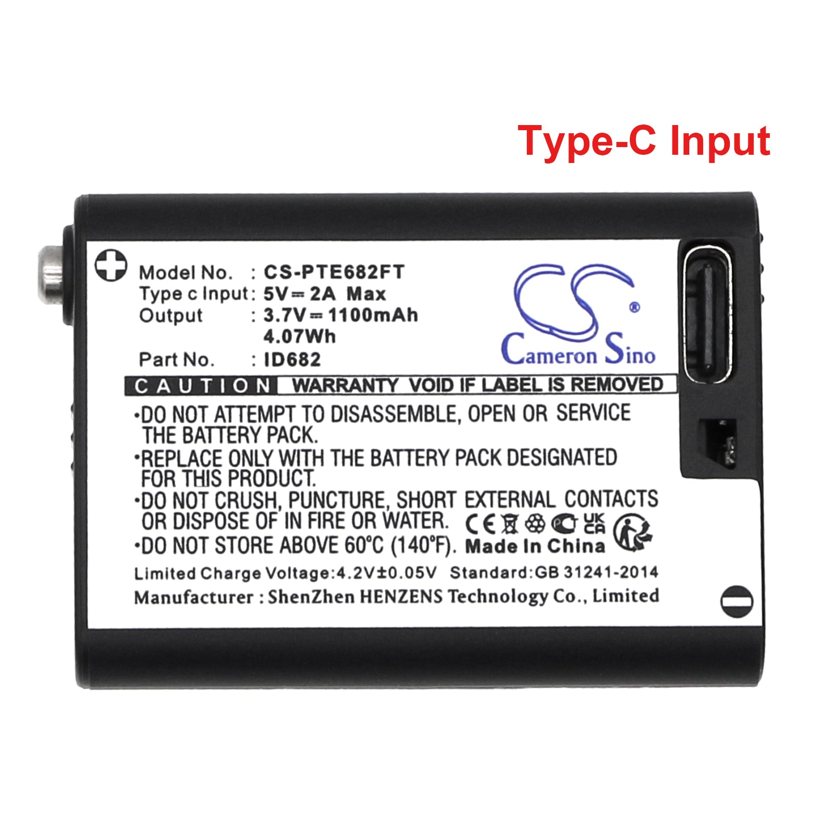 Li-ion, Flashlight Battery fits Coast Fl60r, Fl75r, 3.7V, 1100mAh Flashlight Cameron Sino Technology Limited