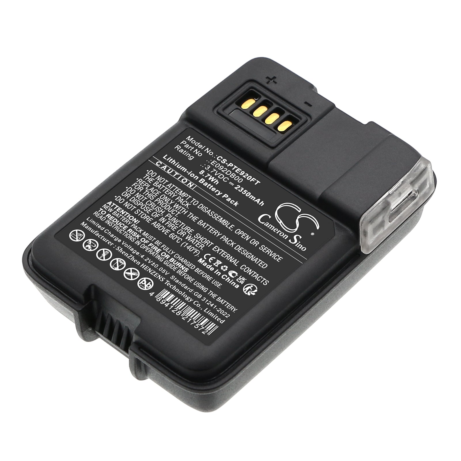 3.7V, Li-ion, 2350mAh, Battery fits Petzl Swift RL, Swift RL Pro, 8.7Wh Flashlight Cameron Sino Technology Limited