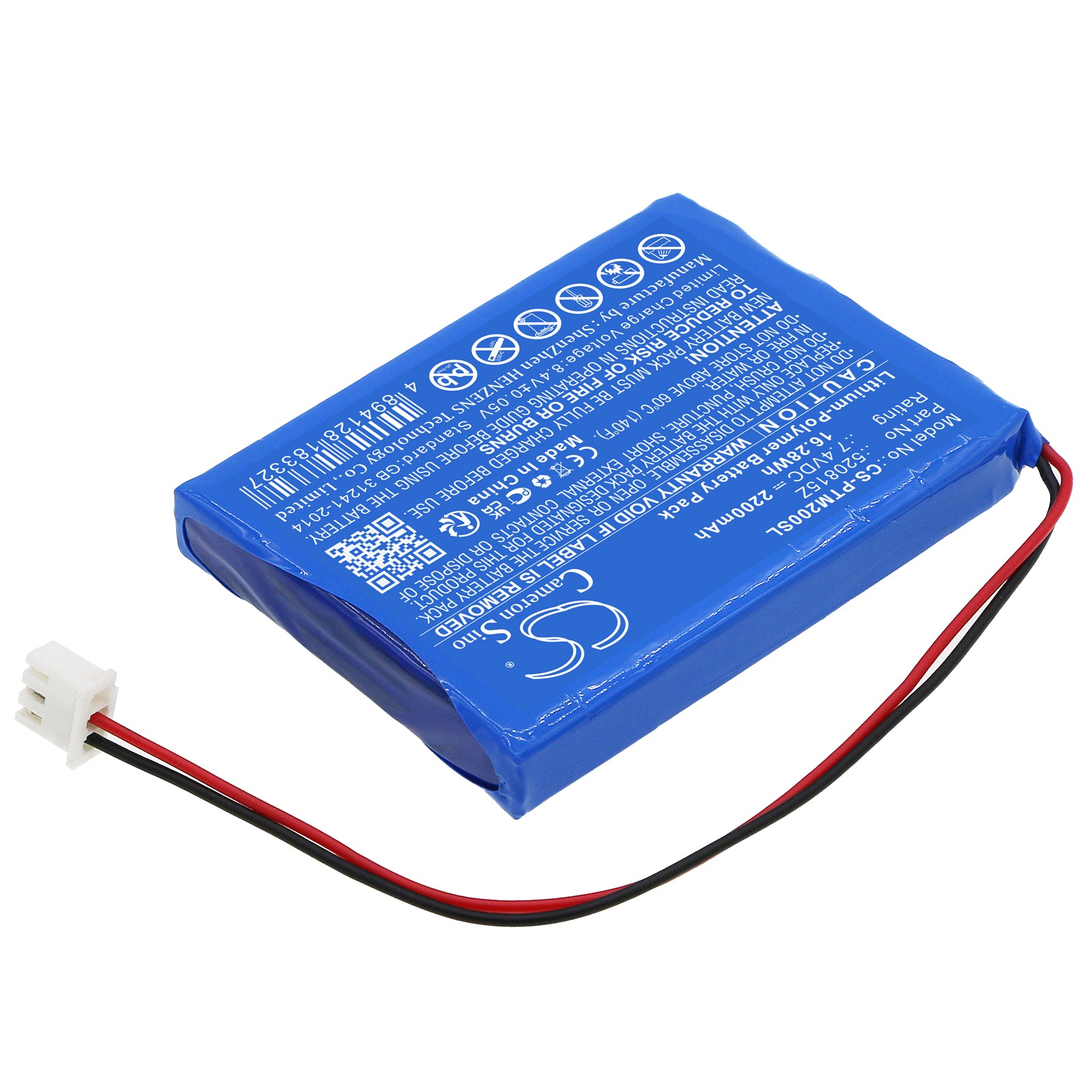 Li-Polymer, Smart Home Battery fits Pentair Intellitouch(r) Control System, Mobiletouch(r) Ii Wireless Con, 7.4V, 2200mAh Smart Home Cameron Sino Technology Limited
