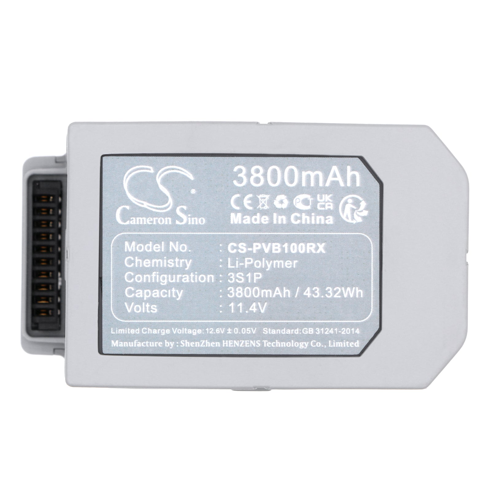 Li-Polymer, Drones Battery fits Powervision Poweregg X, 11.4V, 3800mAh Drones Cameron Sino Technology Limited
