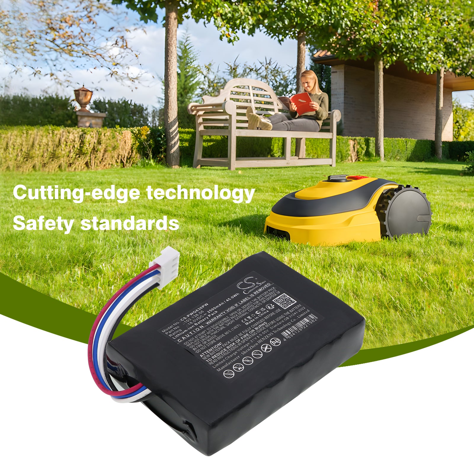 18V, Li-ion, 2500mAh, Battery fits PowerPlus POWXG6305, 45Wh Lawn Mowers Cameron Sino Technology Limited