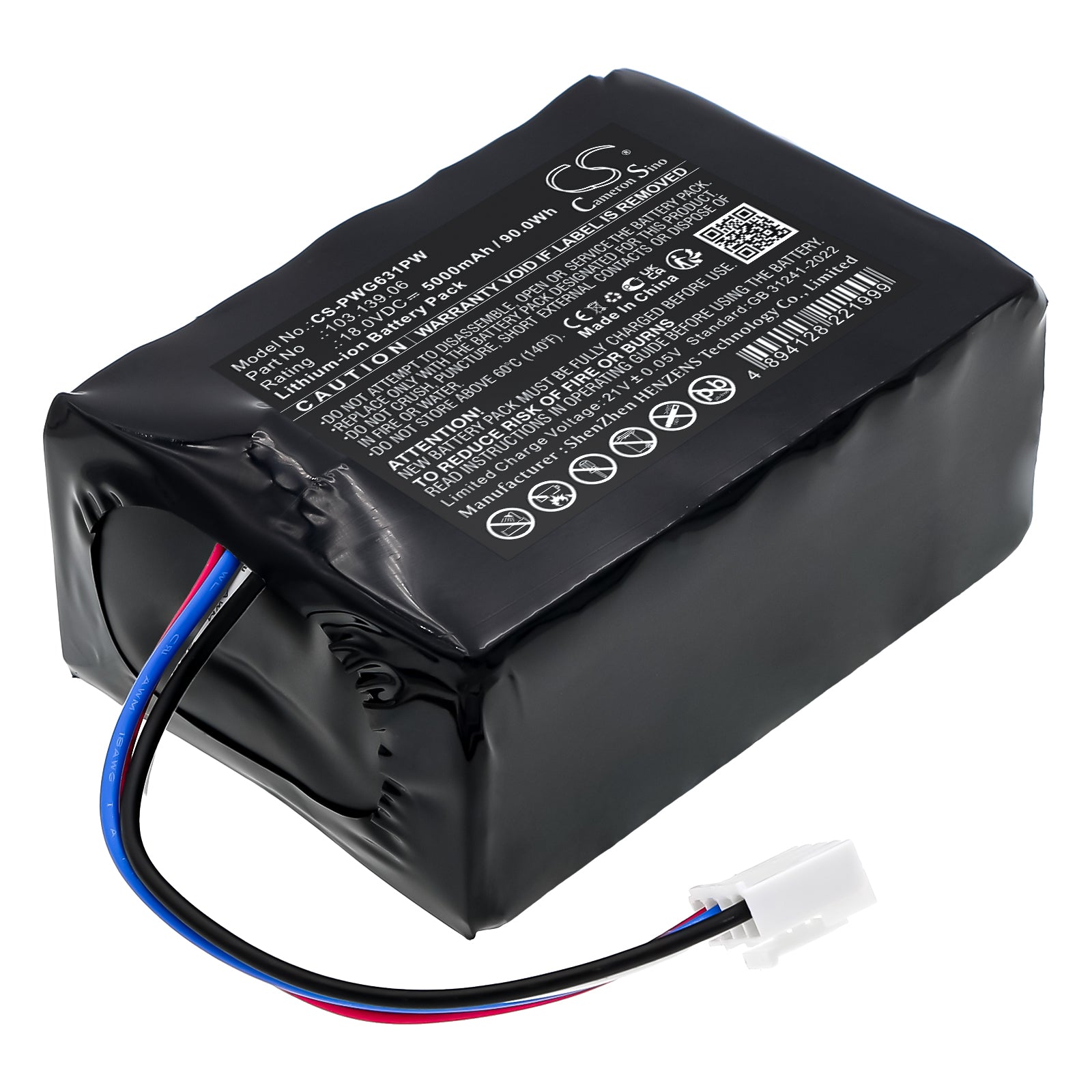 18V, Li-ion, 5000mAh, Battery fits PowerPlus POWXG6310, 90Wh Lawn Mowers Cameron Sino Technology Limited