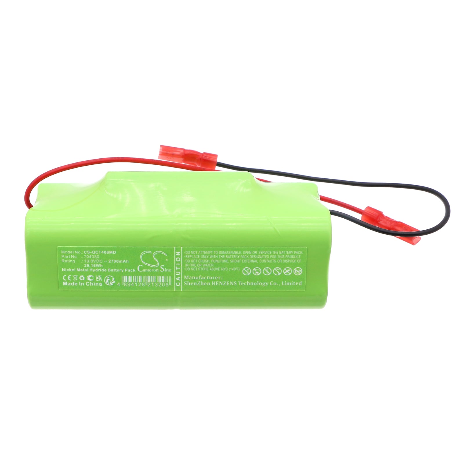 10.8V, Ni-MH, 2700mAh, Battery fits Quest AC-tester, 29.16Wh Medical Cameron Sino Technology Limited