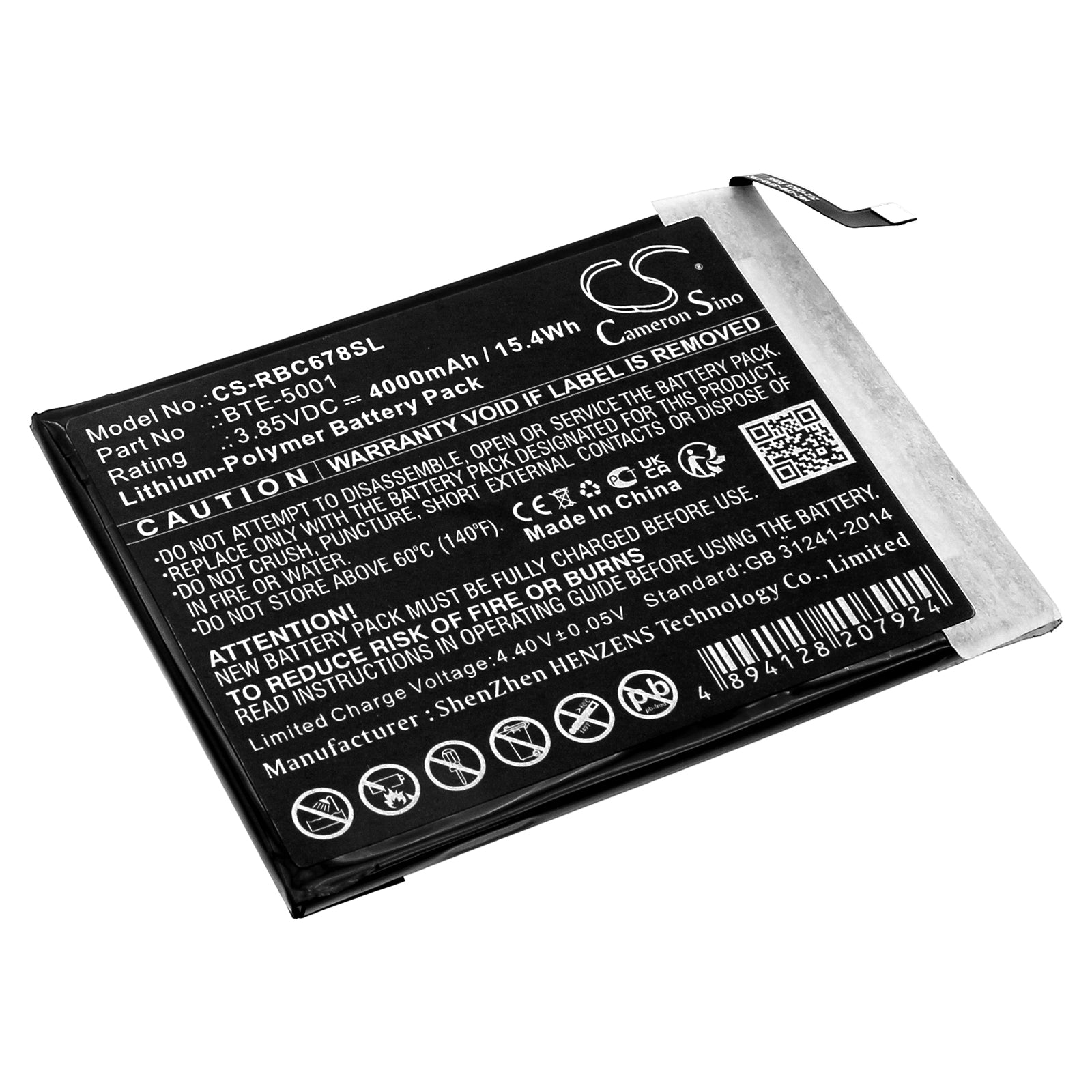 Li-Polymer, Mobile, SmartPhone Battery fits Orbic Magic 5g, Myra 5g, 3.85V, 4000mAh Mobile, SmartPhone Cameron Sino Technology Limited