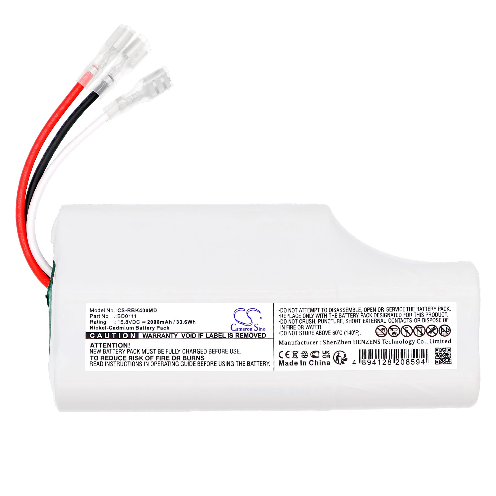 Ni-CD, Medical Battery fits Rauland-borg R4kbk400, Responder Nurse Call R4000, 16.8V, 2000mAh Medical Cameron Sino Technology Limited