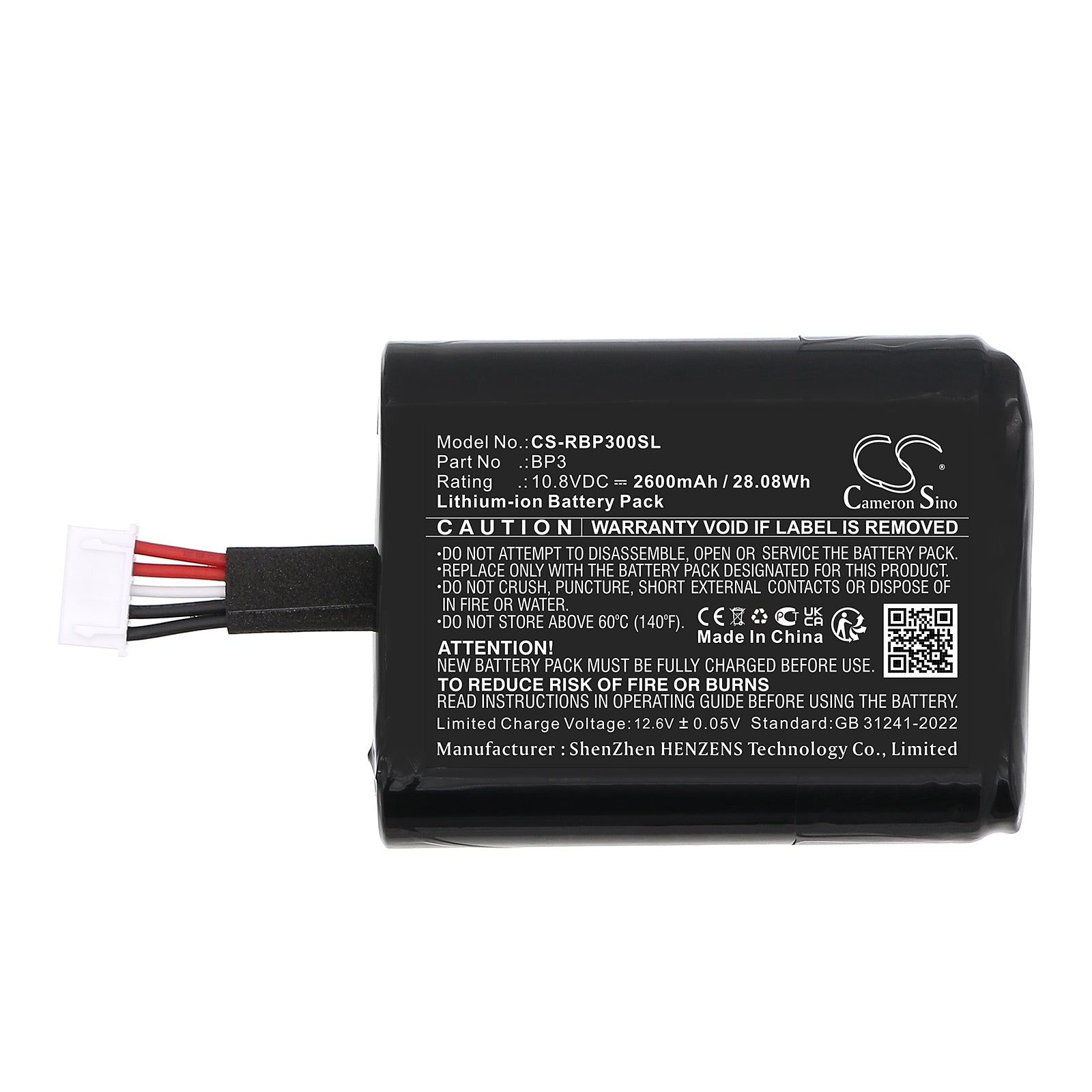 10.8V, Li-ion, 2600mAh, Battery fits Roberts Revival Icon, Stream 95i, 28.08Wh DAB Digital Cameron Sino Technology Limited