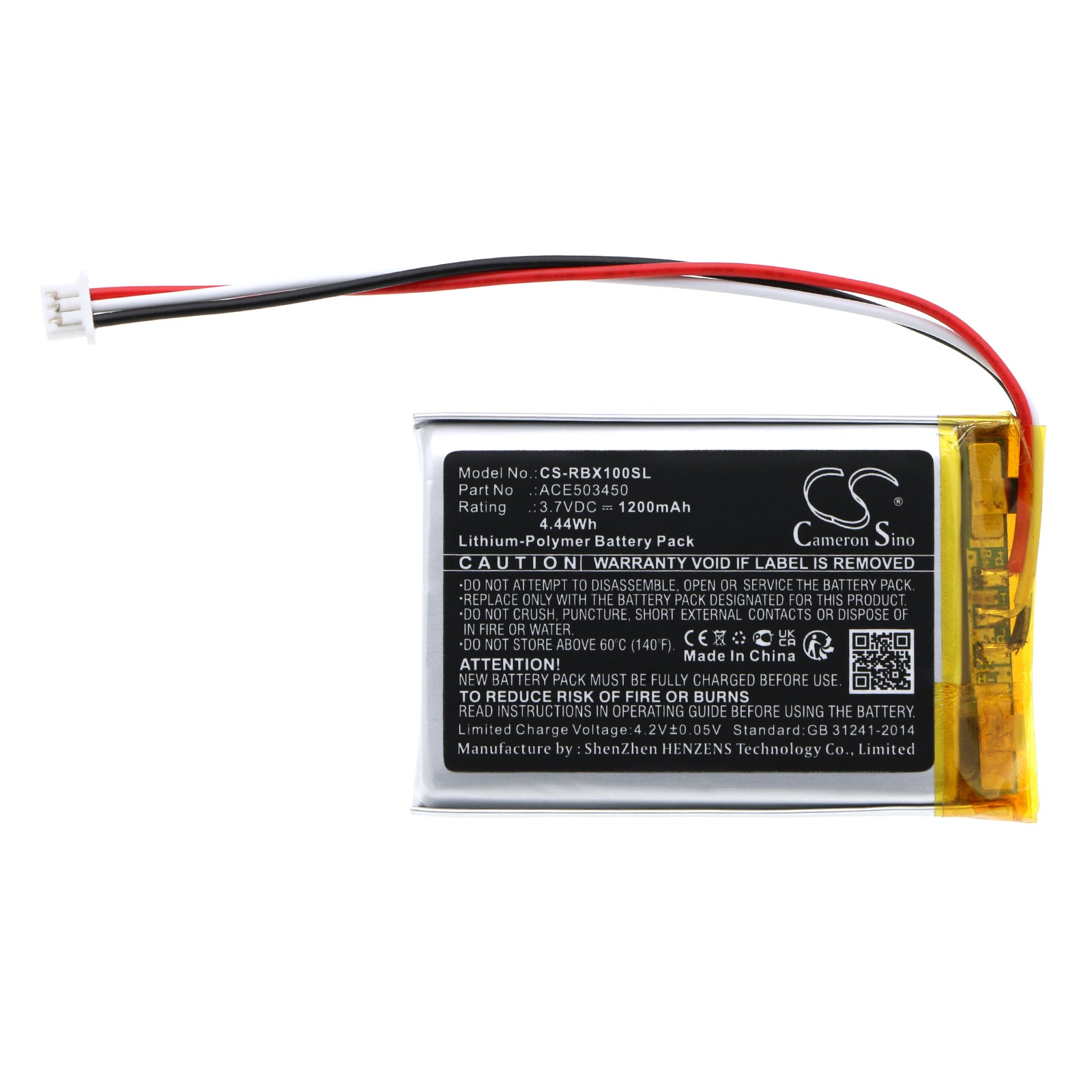 Li-Polymer, Wireless Headset Battery fits Razer Barracuda X, 3.7V, 1200mAh Wireless Headset Cameron Sino Technology Limited