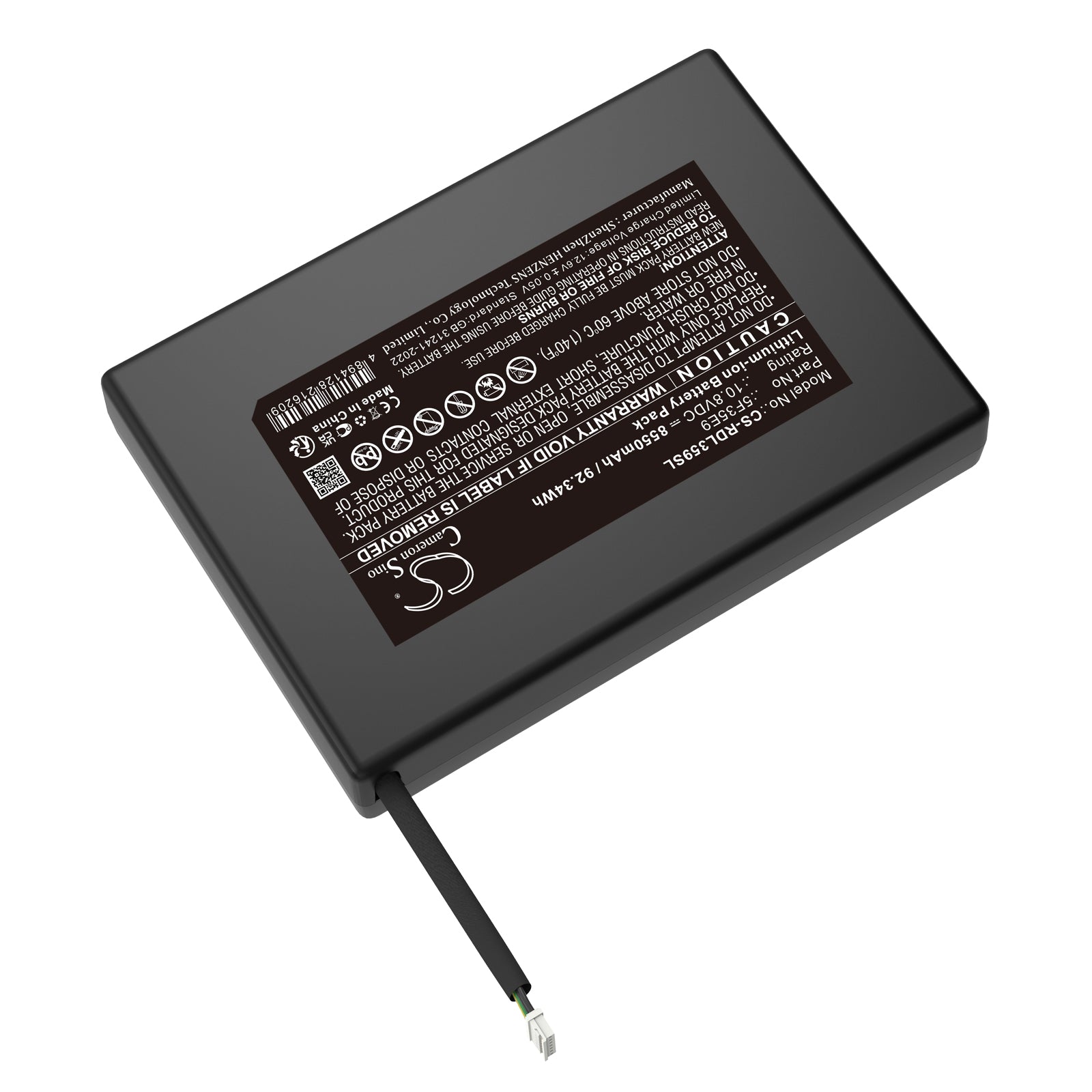 10.8V, Li-ion, 8550mAh, Battery fits Ring Ring power pack, 92.34Wh Home Security Camera Cameron Sino Technology Limited
