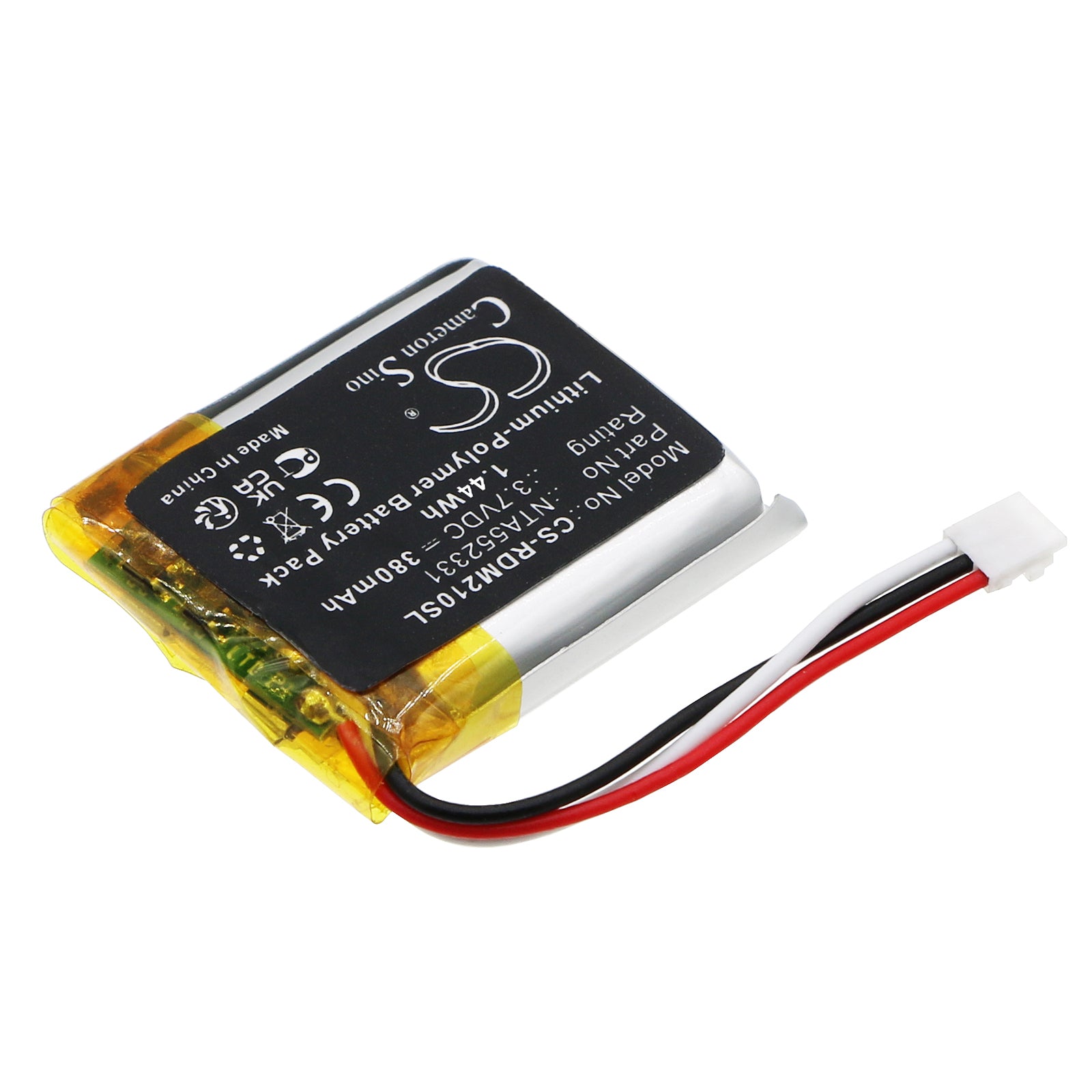 Li-Polymer, Wireless Headset Battery fits Rode Wireless Go Ii, 3.8V, 380mAh Wireless Headset Cameron Sino Technology Limited