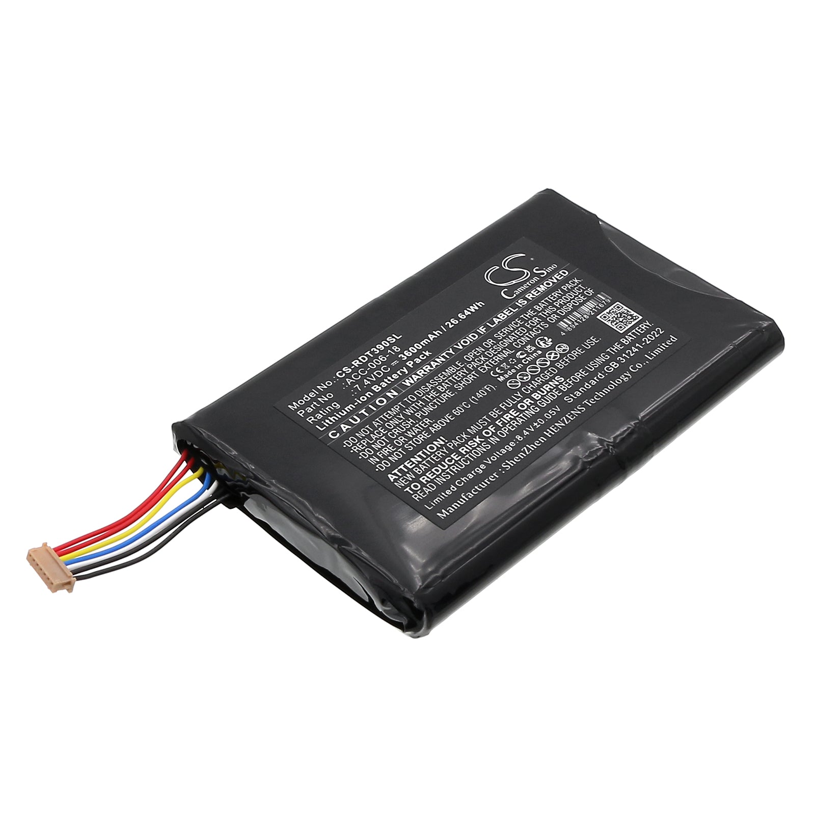 7.4V, Li-ion, 3600mAh, Battery fits DT Research DT390, 26.64Wh Tablet Cameron Sino Technology Limited