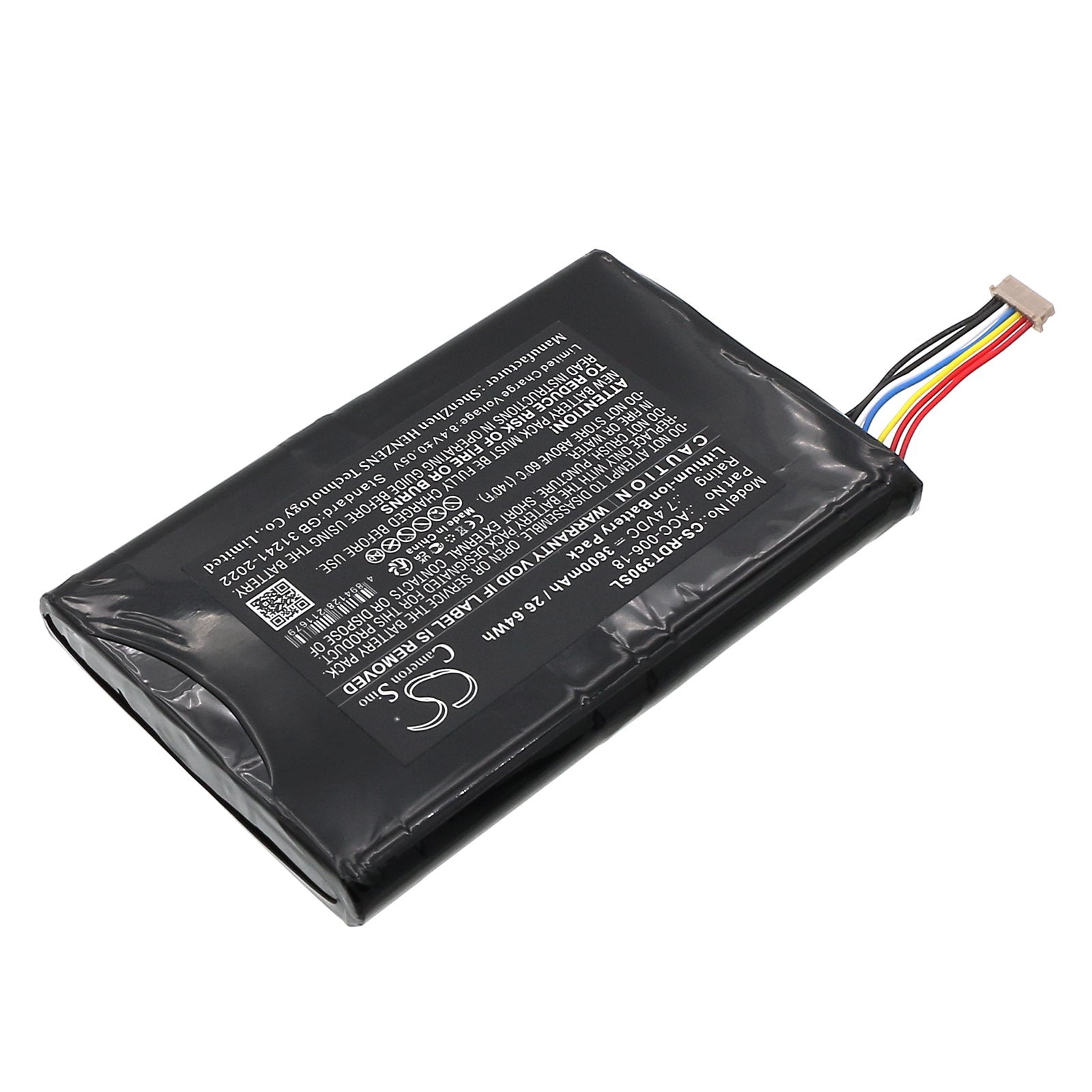 7.4V, Li-ion, 3600mAh, Battery fits DT Research DT390, 26.64Wh Tablet Cameron Sino Technology Limited