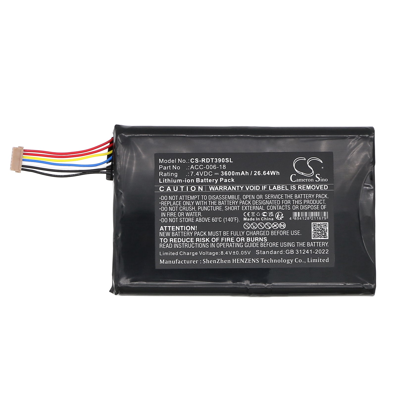 7.4V, Li-ion, 3600mAh, Battery fits DT Research DT390, 26.64Wh Tablet Cameron Sino Technology Limited