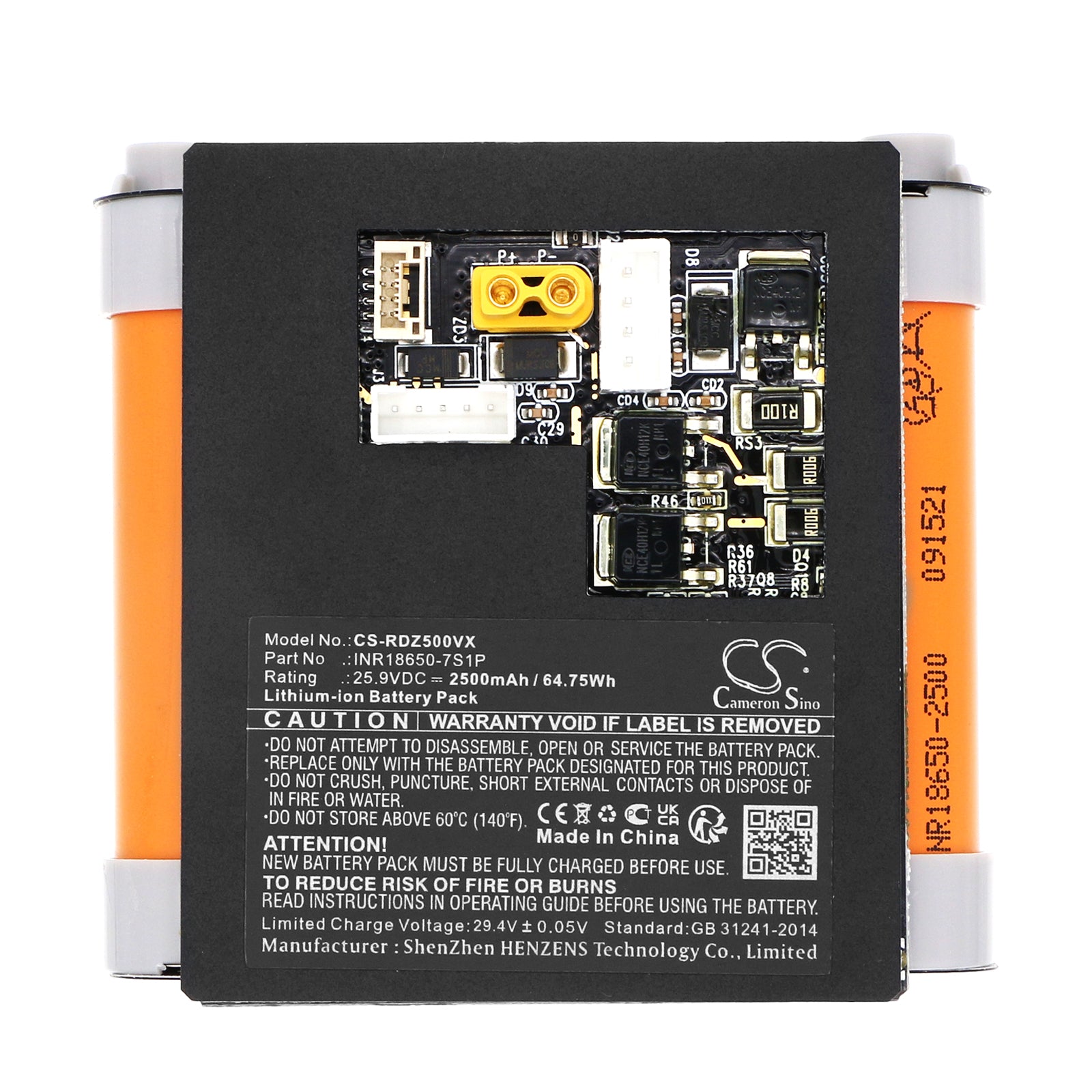 Li-ion, Vacuum Battery fits Roidmi Rm50d, Rm50kc, 25.9V, 2500mAh Vacuum Cameron Sino Technology Limited