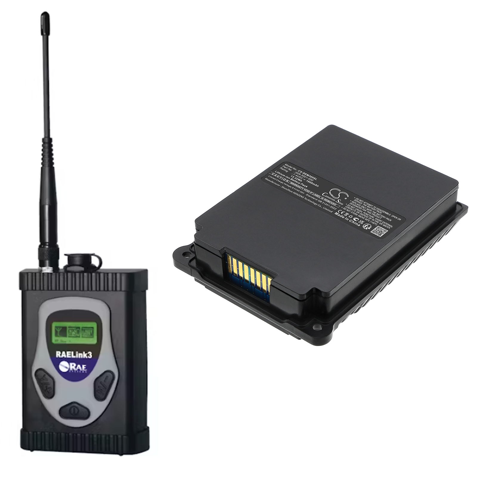 7.4V, Li-ion, 1800mAh, Battery fits RAE Systems RAE029-0695000, RAELink 3 Mesh, 13.32Wh Equipment, Survey, Test Cameron Sino Technology Limited