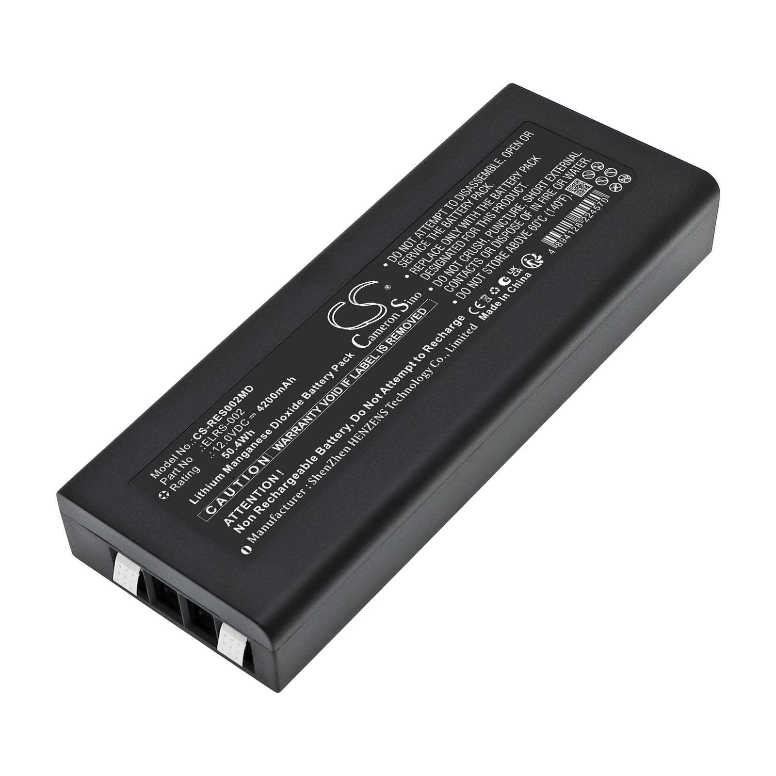 12V, Li-MnO2, 4200mAh, Battery fits Progetti Rescue Sam Defibrillator, 50.4Wh Medical Cameron Sino Technology Limited