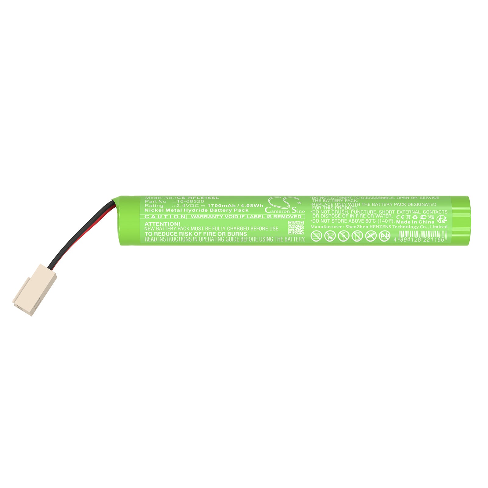 2.4V, Ni-MH, 1700mAh, Battery fits Geo-Fennel FL190, Rotationslaser EL 515 Plus, 4.08Wh Equipment, Survey, Test Cameron Sino Technology Limited
