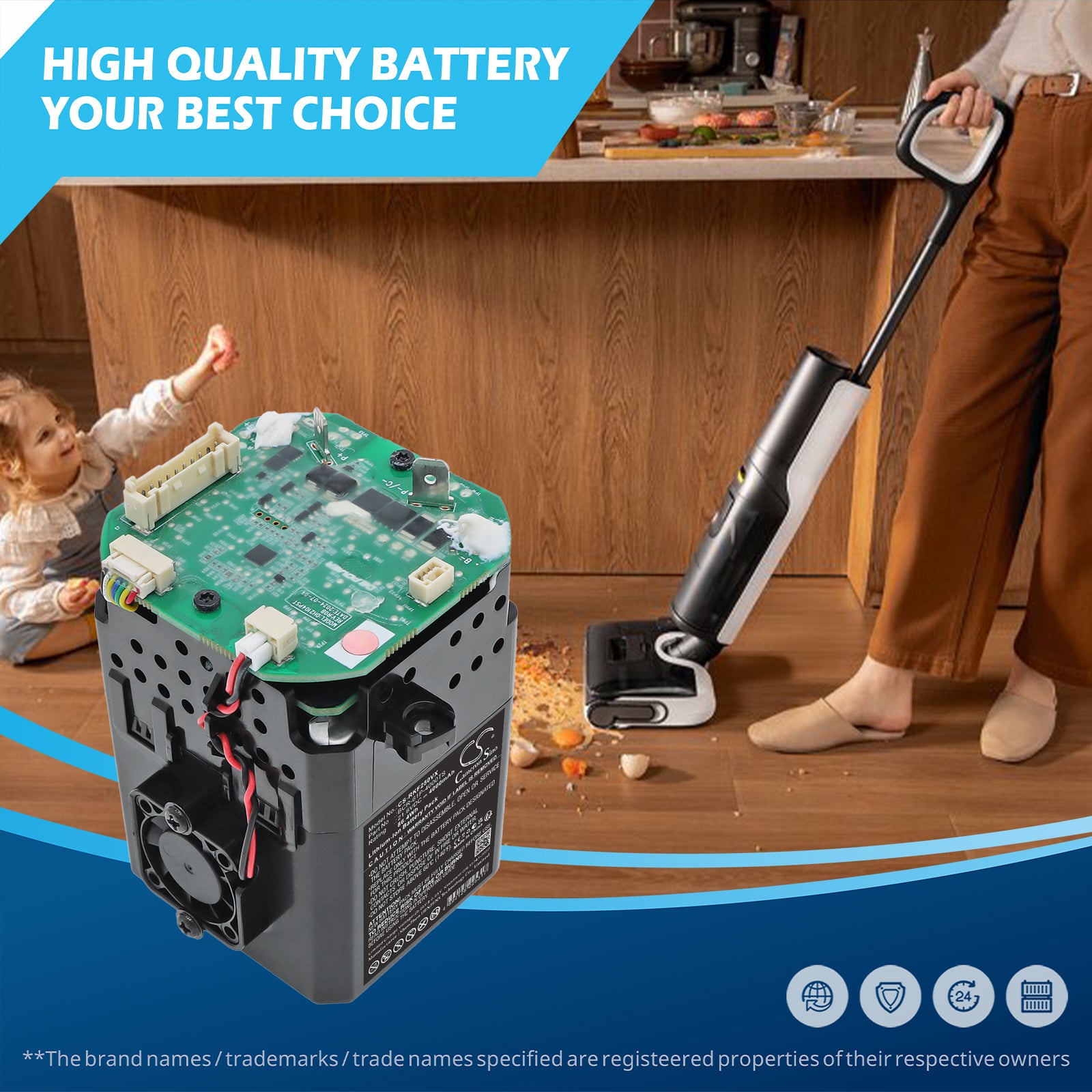 21.6V, Li-ion, 4000mAh, Battery fits Roborock F25, F25 LT, 86.4Wh Vacuum Cameron Sino Technology Limited