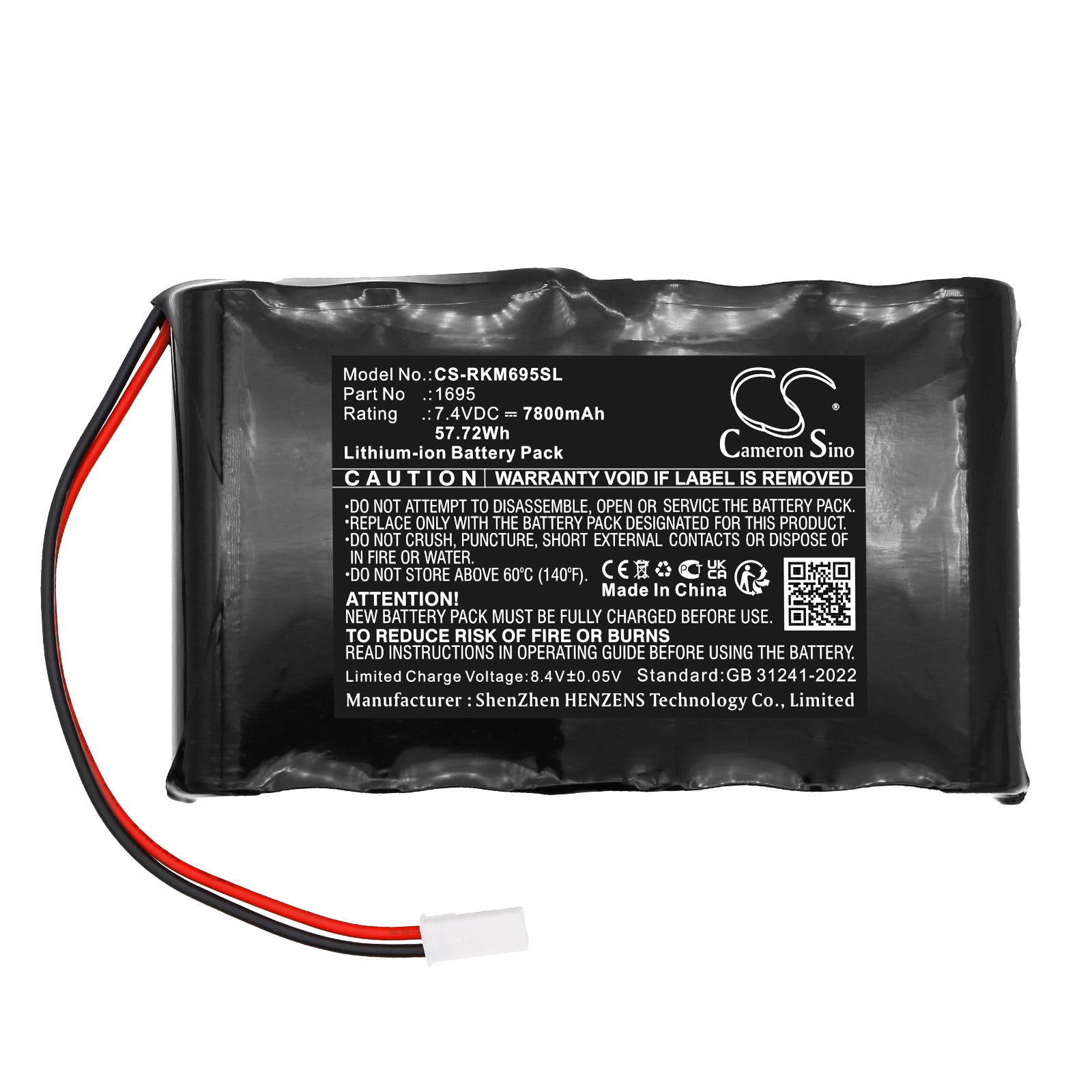 7.4V, Li-ion, 7800mAh, Battery fits Reinecker Mezzo, 57.72Wh Electronic Magnifier Cameron Sino Technology Limited