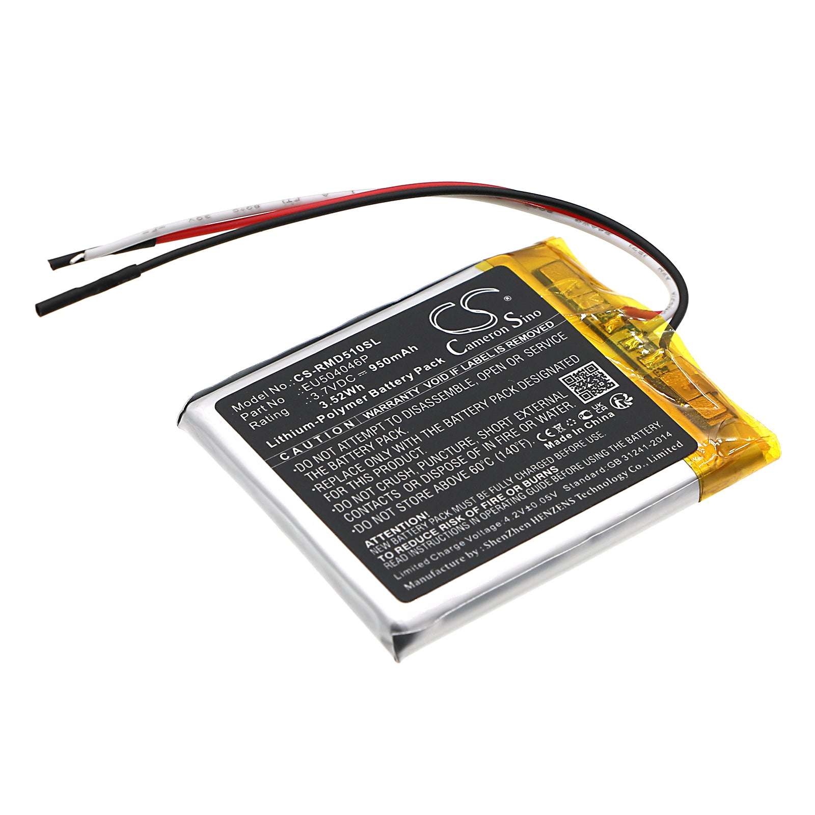 Li-Polymer, GPS, Navigator Battery fits Rand Mcnally Tnd-510, Tnd-520, 3.7V, 950mAh GPS, Navigator Cameron Sino Technology Limited