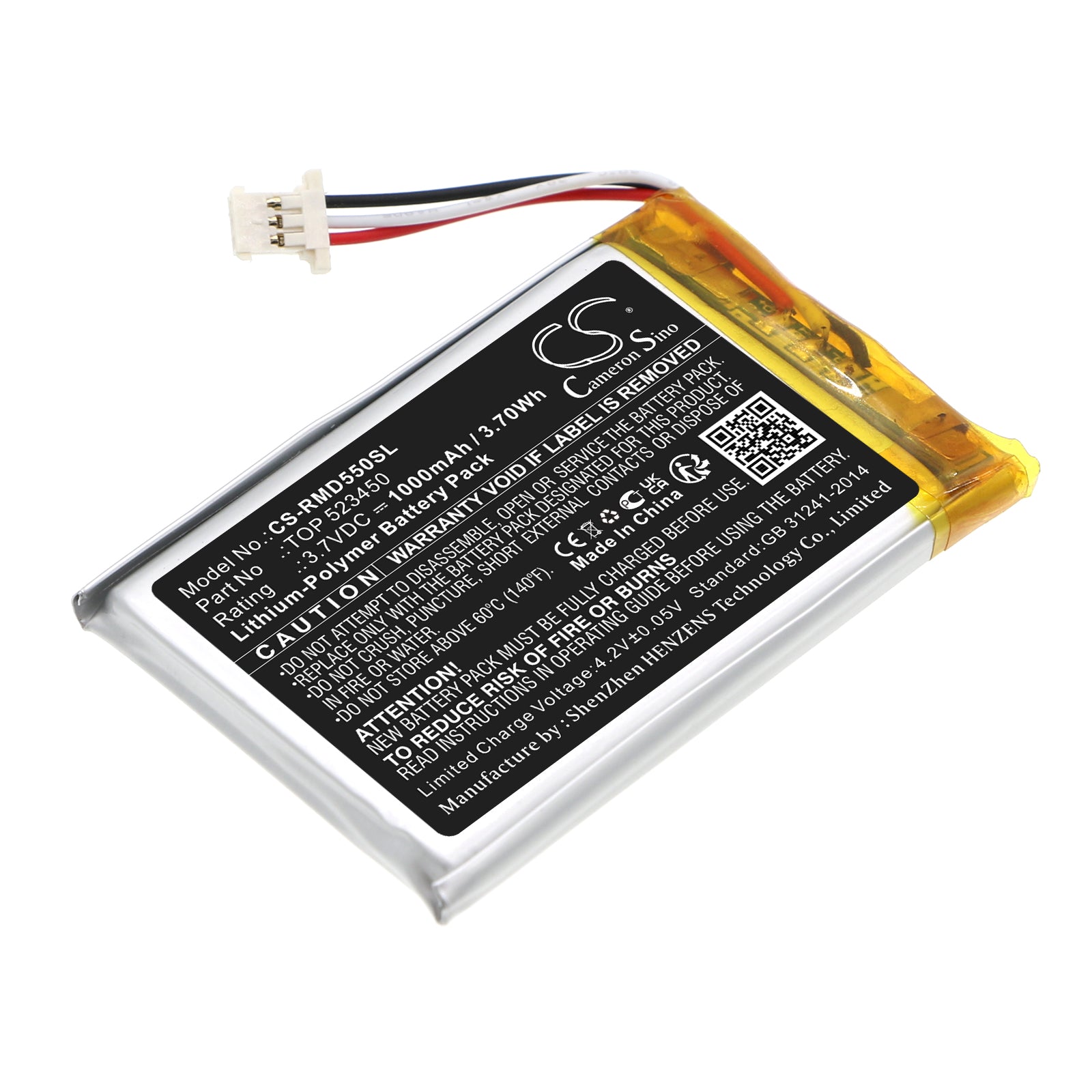 Li-Polymer, GPS, Navigator Battery fits Rand Mcnally Tnd-540, Tnd-550, 3.7V, 1000mAh GPS, Navigator Cameron Sino Technology Limited