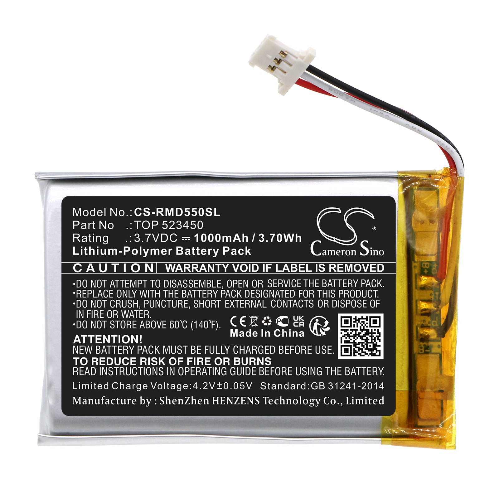 Li-Polymer, GPS, Navigator Battery fits Rand Mcnally Tnd-540, Tnd-550, 3.7V, 1000mAh GPS, Navigator Cameron Sino Technology Limited