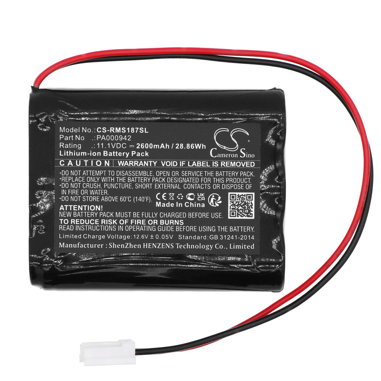 Li-ion, Smart Home Battery fits Heim Und Haus 18797, Gec 12-w37, 11.1V, 2600mAh Smart Home Cameron Sino Technology Limited