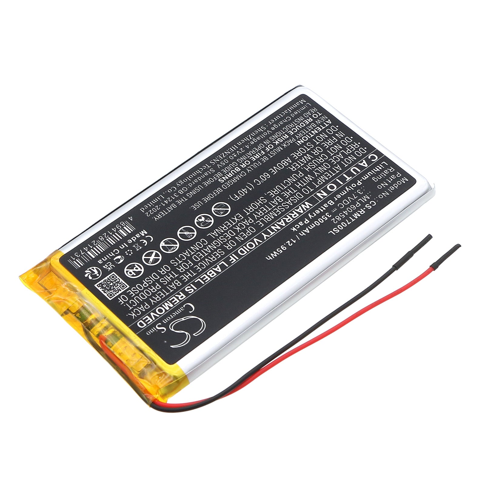 3.7V, Li-Polymer, 3500mAh, Battery fits Rand McNally TND-70, 12.95Wh GPS, Navigator Cameron Sino Technology Limited