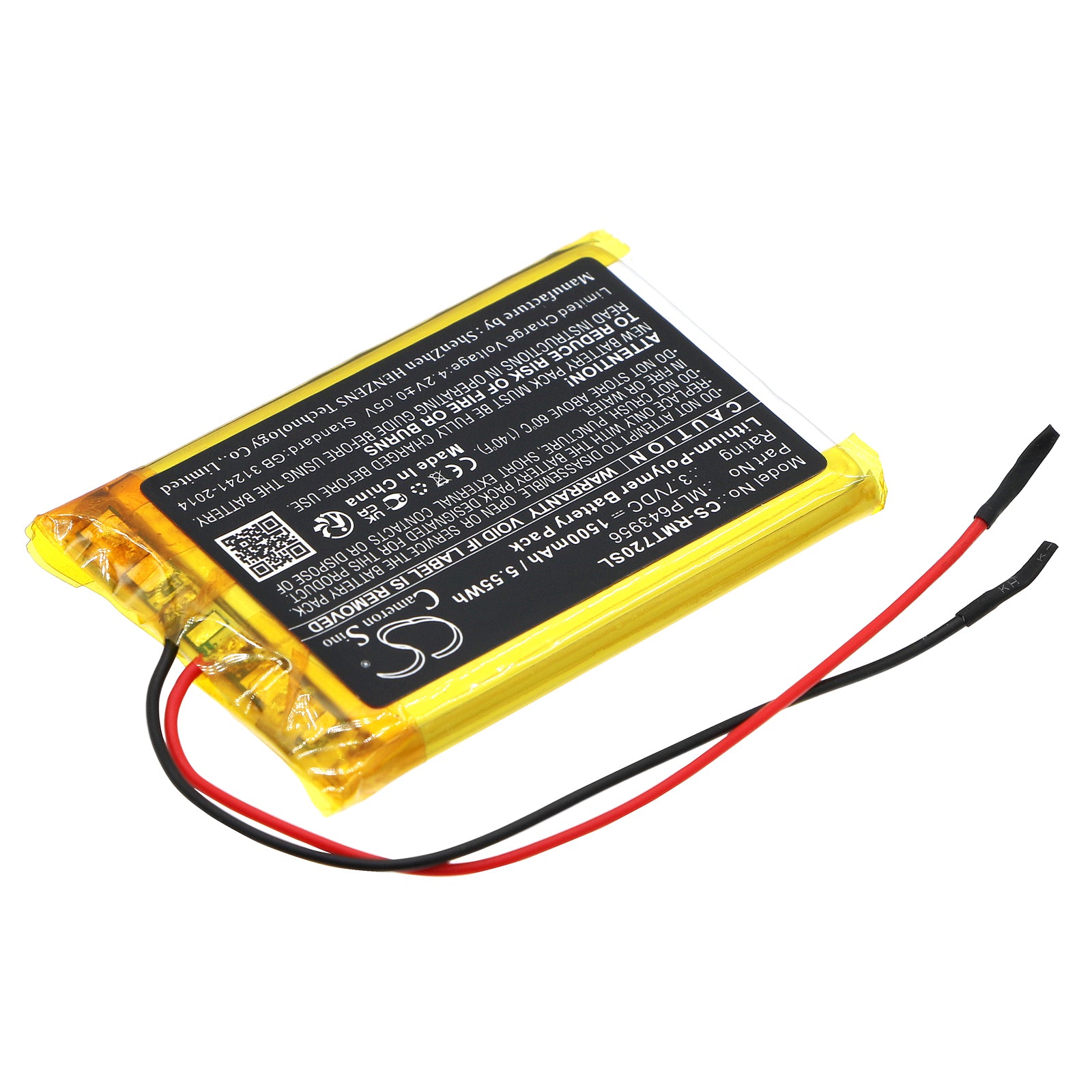 Li-Polymer, GPS, Navigator Battery fits Rand Mcnally Tnd-720, 3.7V, 1500mAh GPS, Navigator Cameron Sino Technology Limited