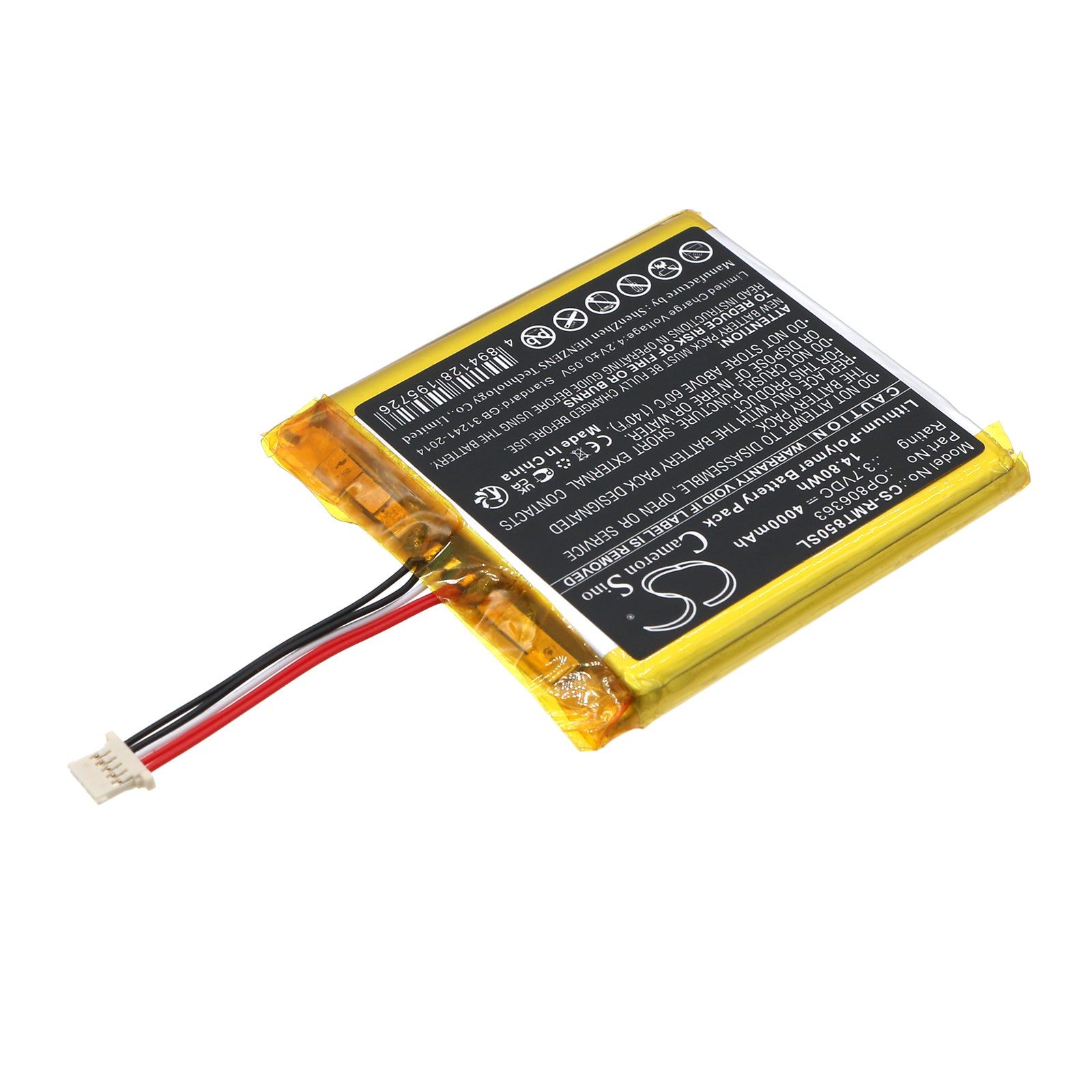 Li-Polymer, GPS, Navigator Battery fits Rand Mcnally Od7, Od8, 3.7V, 4000mAh GPS, Navigator Cameron Sino Technology Limited