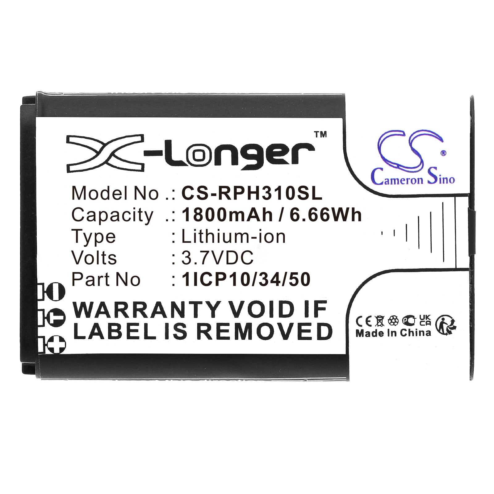 Li-ion, Equipment, Survey, Test Battery fits Rotronic Hygropalm Hp31, Hygropalm Hp32, 3.7V, 1800mAh Equipment, Survey, Test Cameron Sino Technology Limited