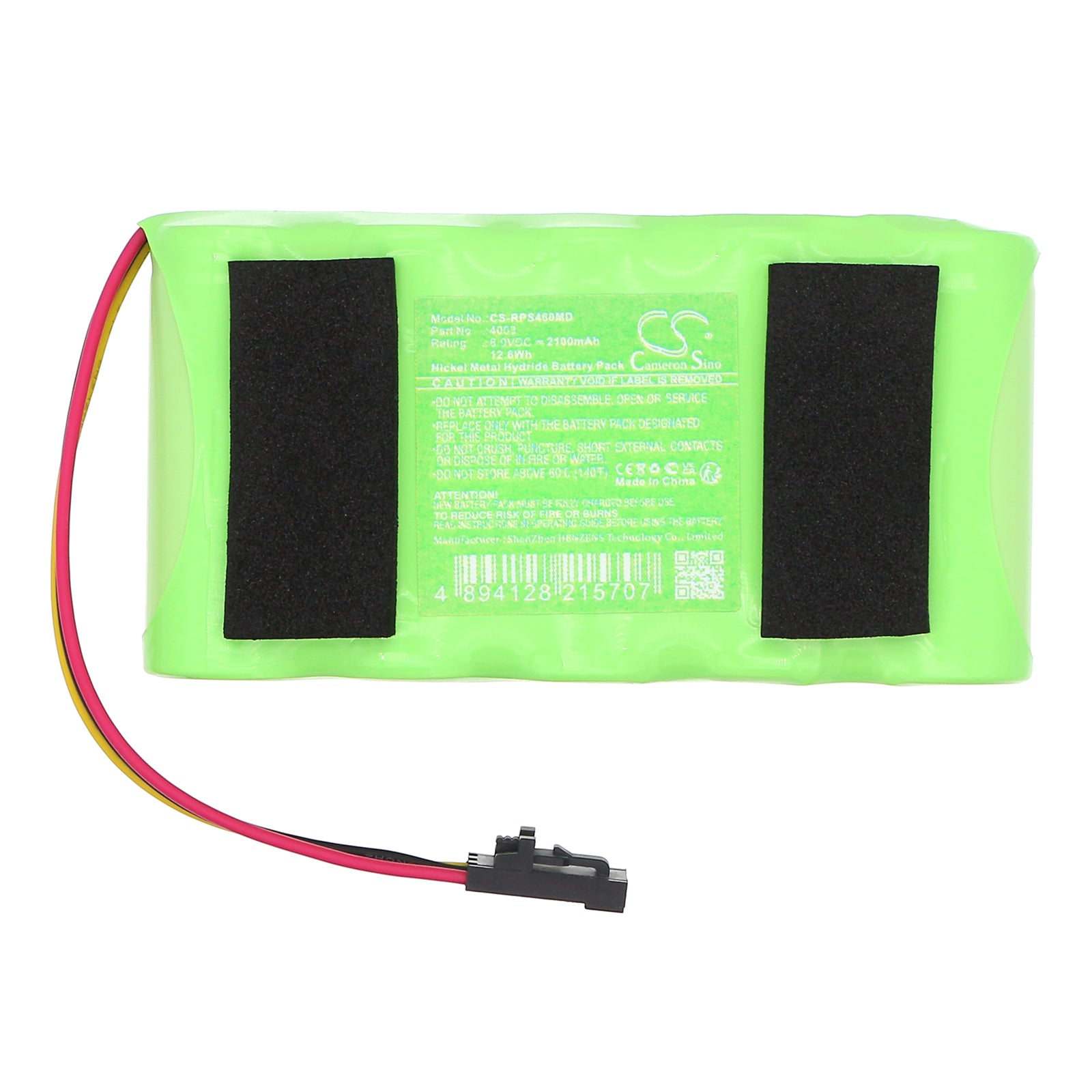6V, Ni-MH, 2100mAh, Battery fits Respironics 4003, Smart Monitor 2, 12.6Wh Medical Cameron Sino Technology Limited