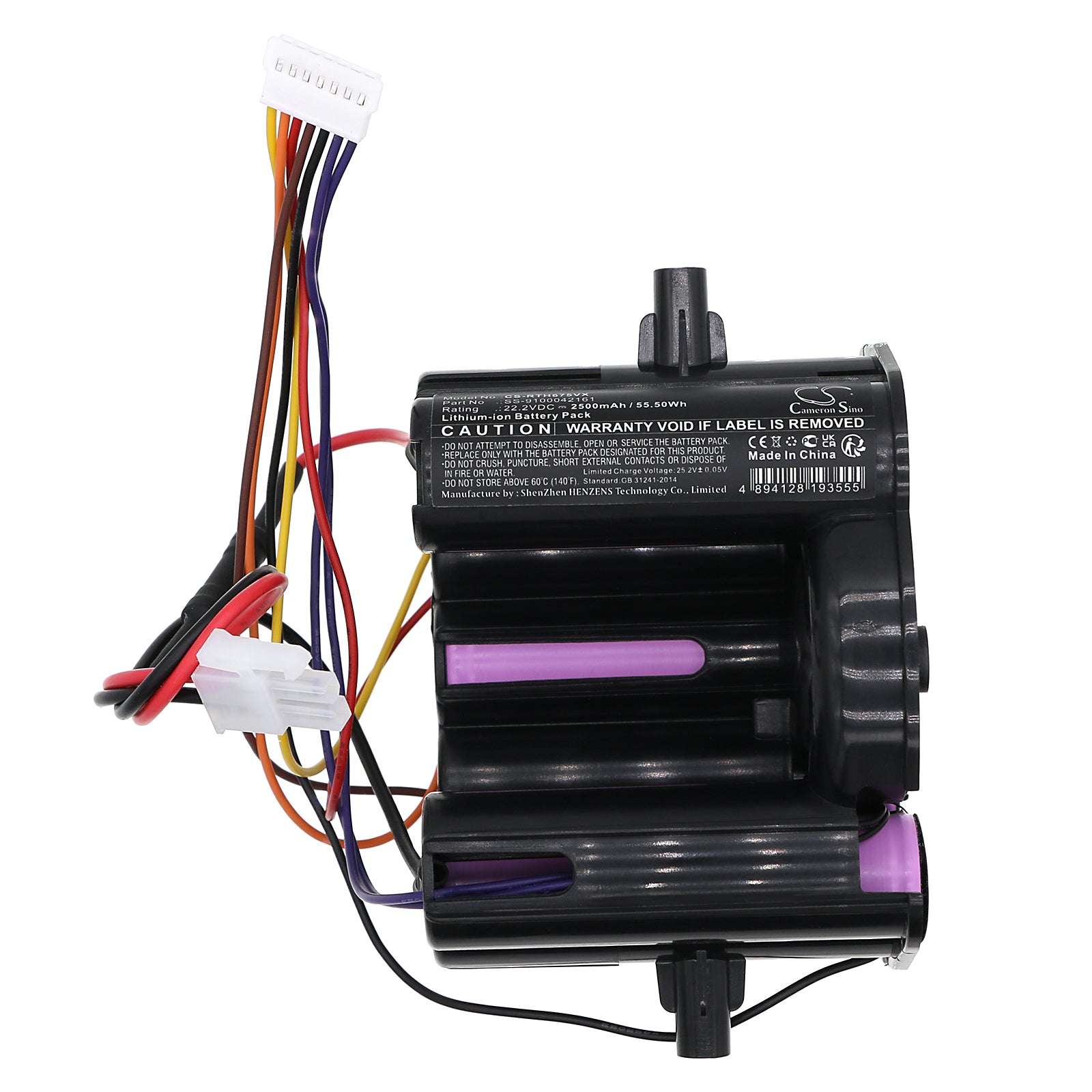 Li-ion, Vacuum Battery fits Rowenta Rh6751wo, Rh6751wo/am0, 22.2V, 2500mAh Vacuum Cameron Sino Technology Limited