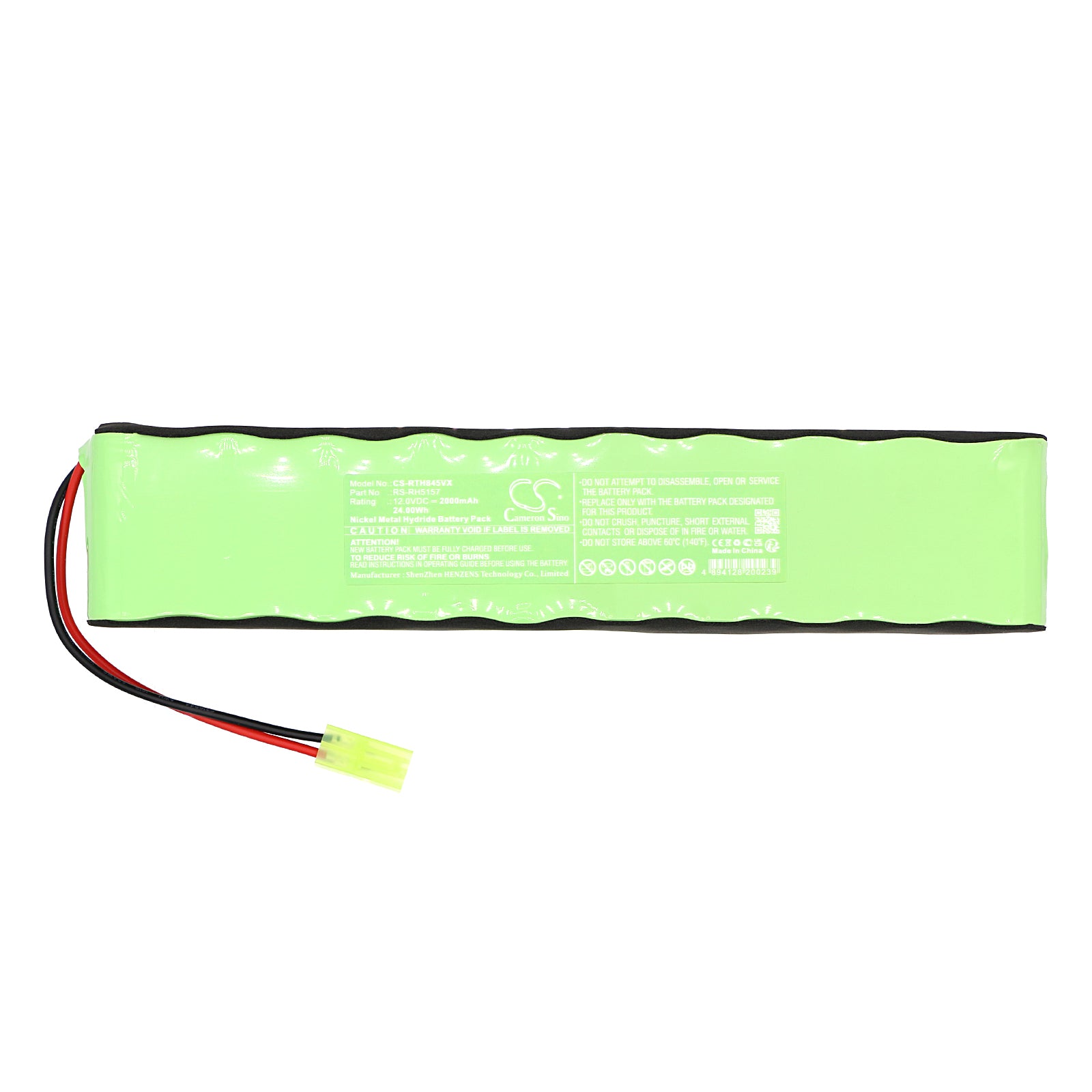 Ni-MH, Vacuum Battery fits Rowenta Rh845301, Rh8453019a0, 12.0V, 2000mAh Vacuum Cameron Sino Technology Limited