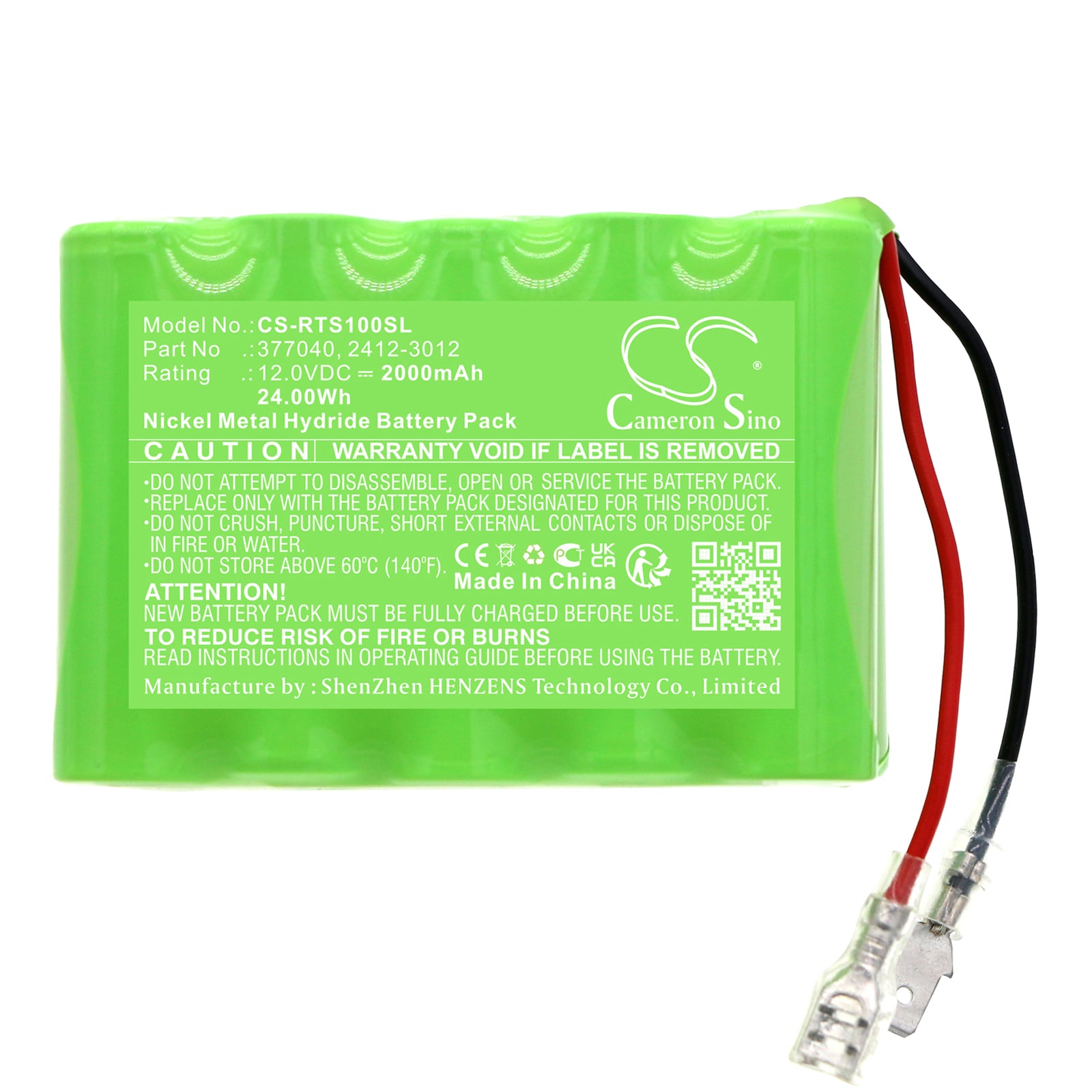 Ni-MH, Smart Home Battery fits Roto Ds1000, G1 Rt1, 12.0V, 2000mAh Smart Home Cameron Sino Technology Limited